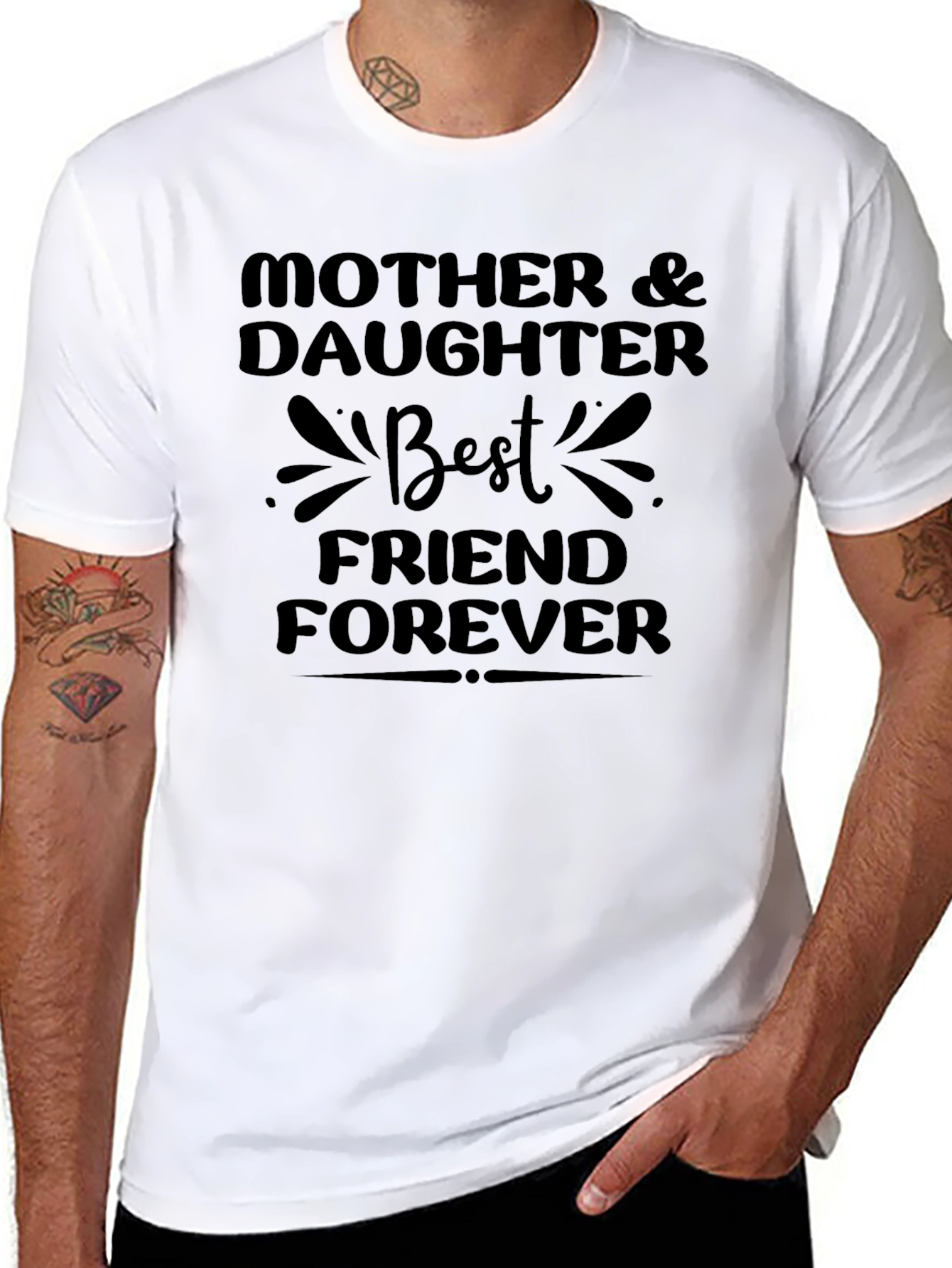 Mother & Daughter Best Friend Forever Black T-Shirt