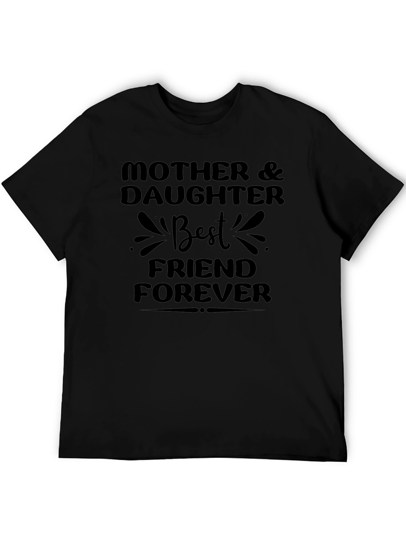 Mother & Daughter Best Friend Forever Black T-Shirt
