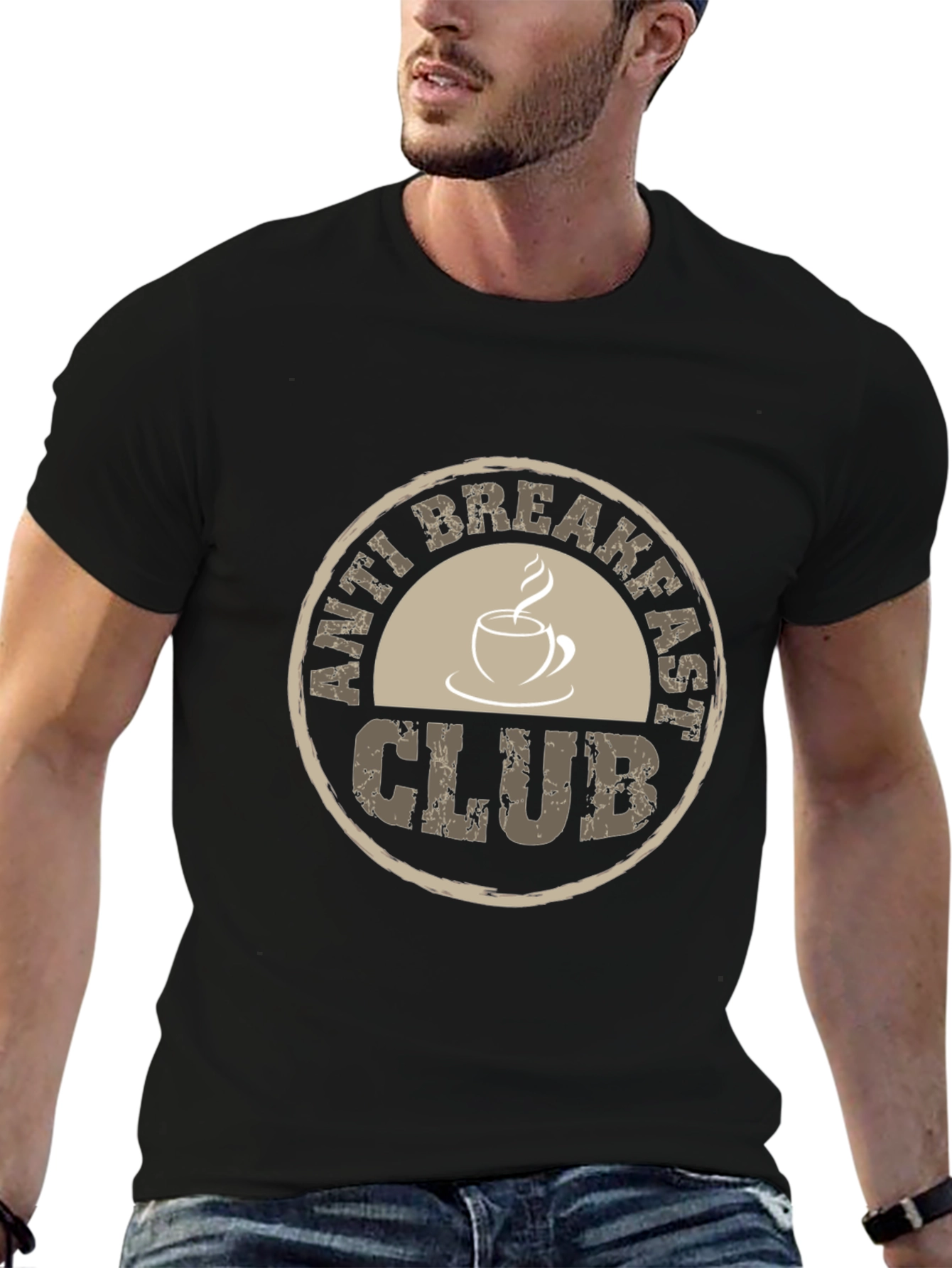 Anti Breakfast Club T-Shirt - Coffee Humor Tee