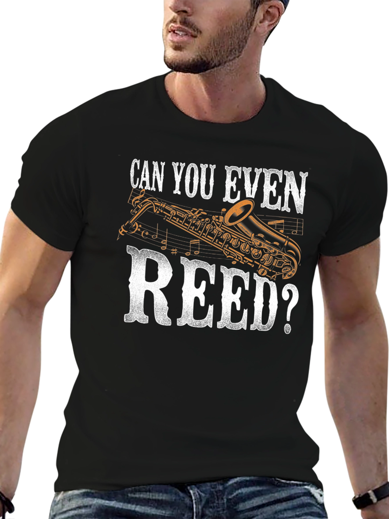 Can You Even Reed? Saxophone Musician Graphic T-Shirt