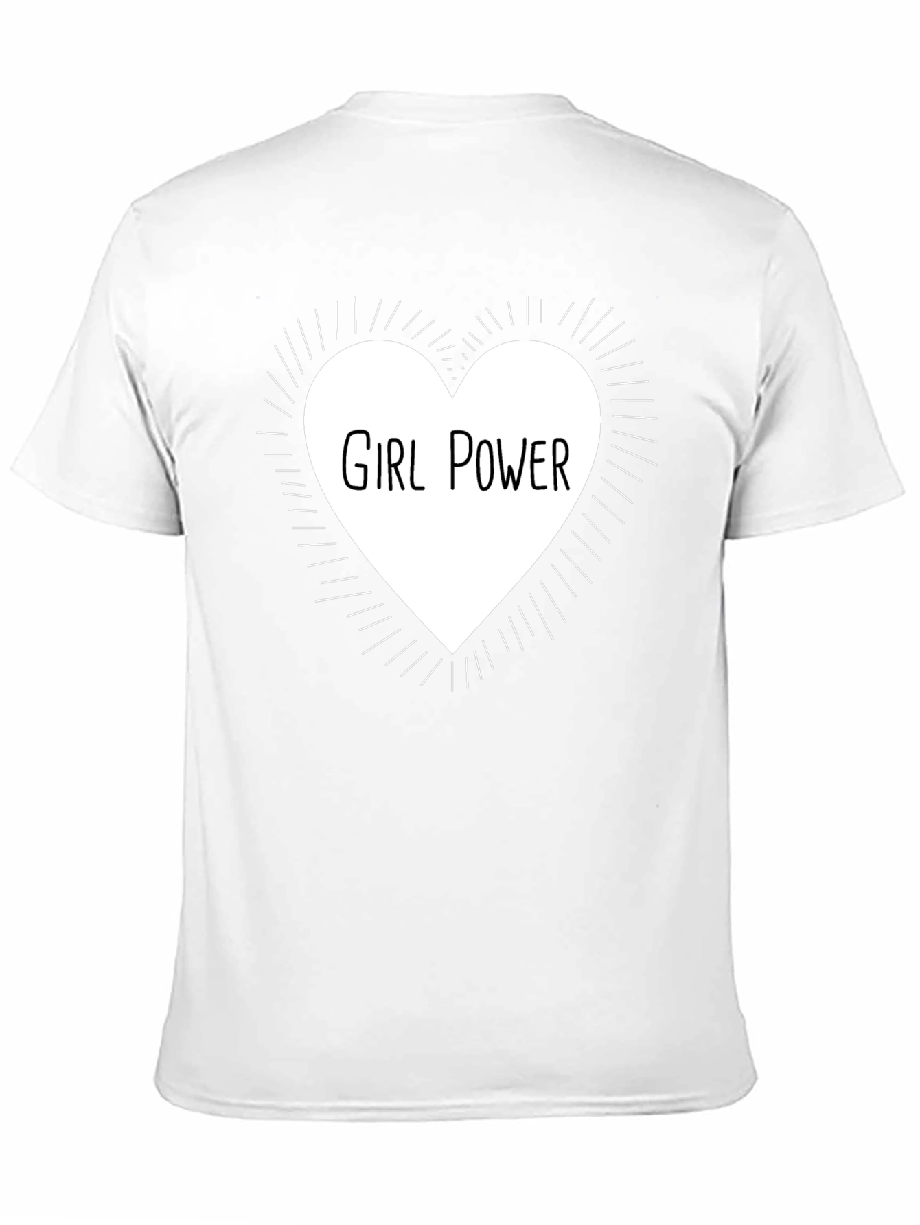 Girl Power Heart Graphic Tee - Black