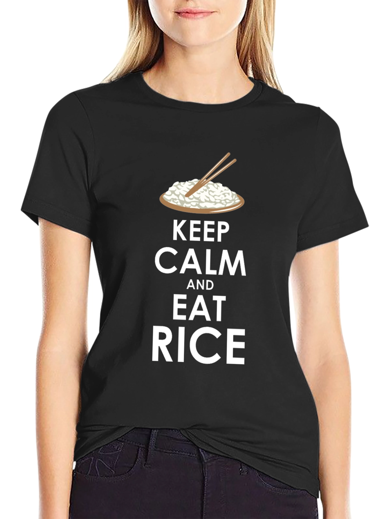 Keep Calm and Eat Rice T-Shirt