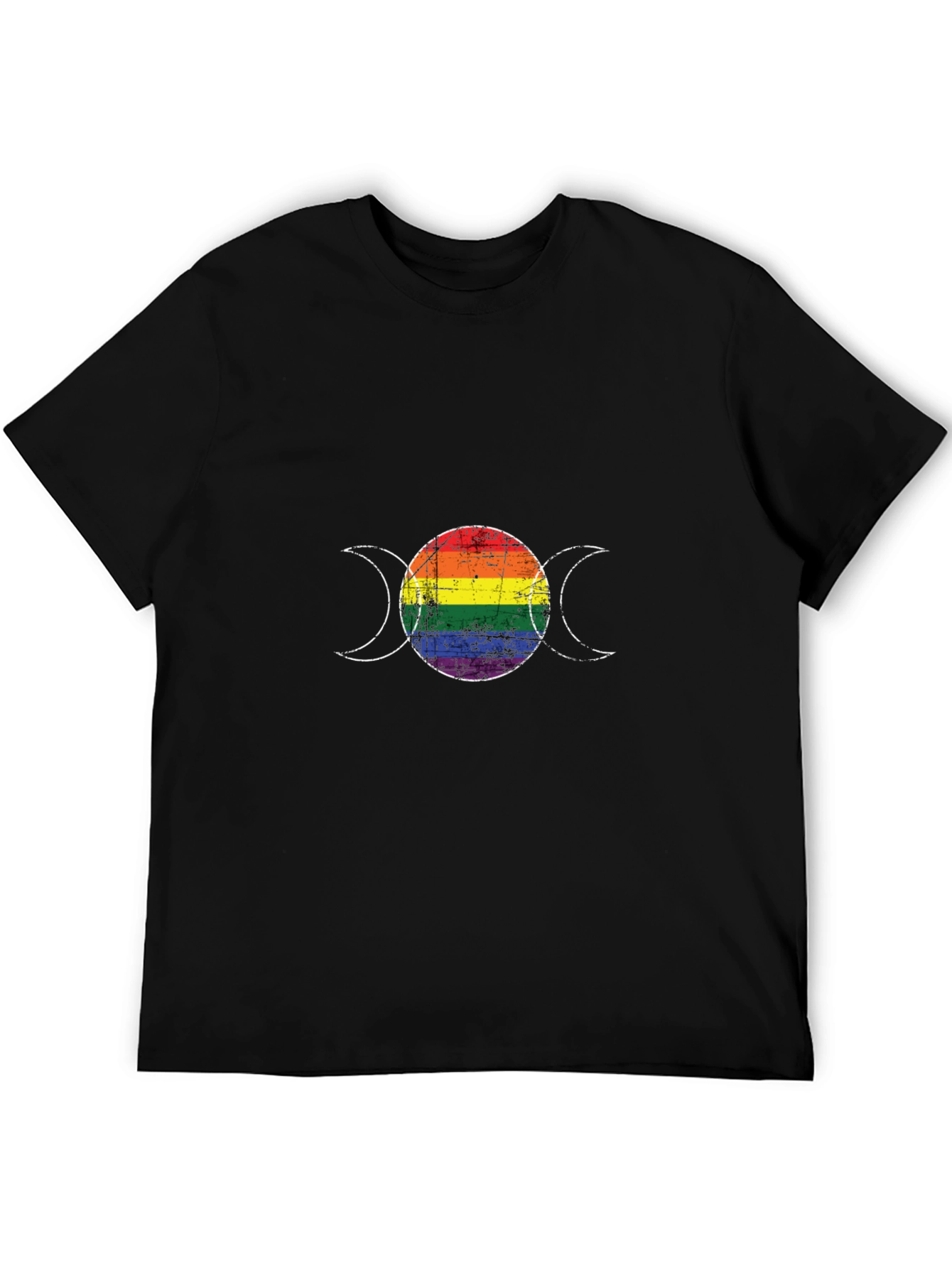 LGBT Pride Triple Moon Goddess Black T-Shirt