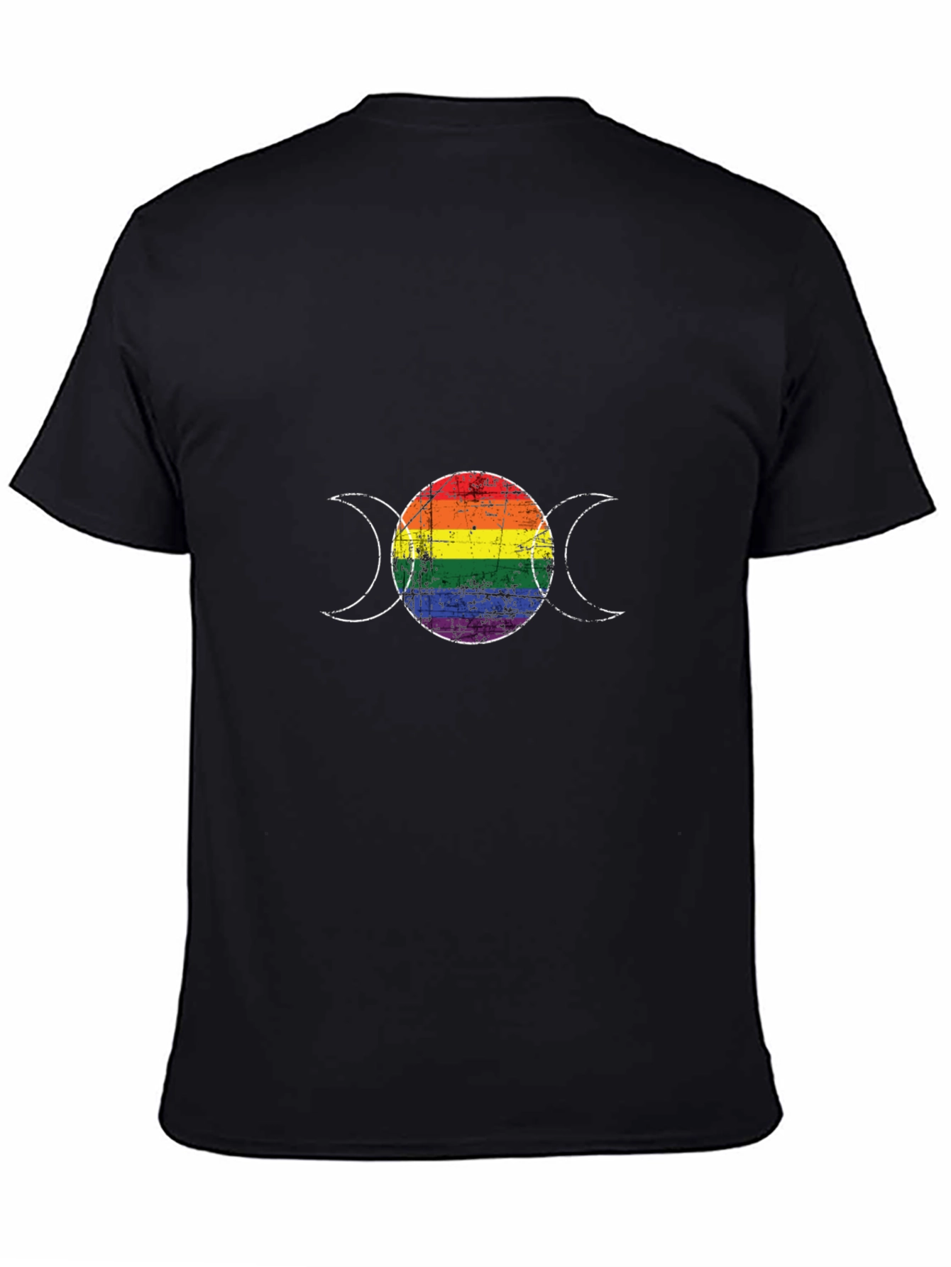 LGBT Pride Triple Moon Goddess Black T-Shirt