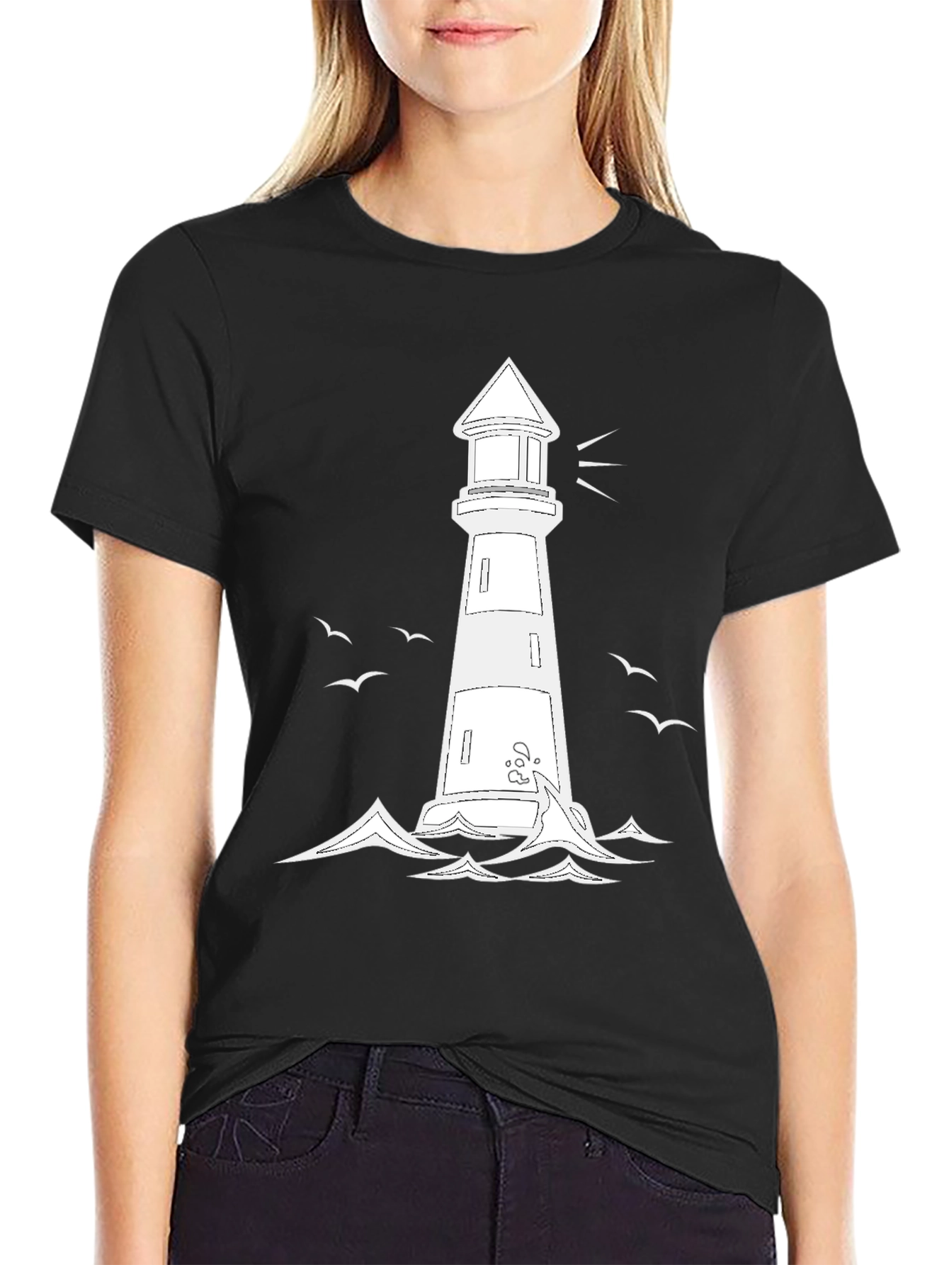 Lighthouse Graphic Tee - Coastal Style