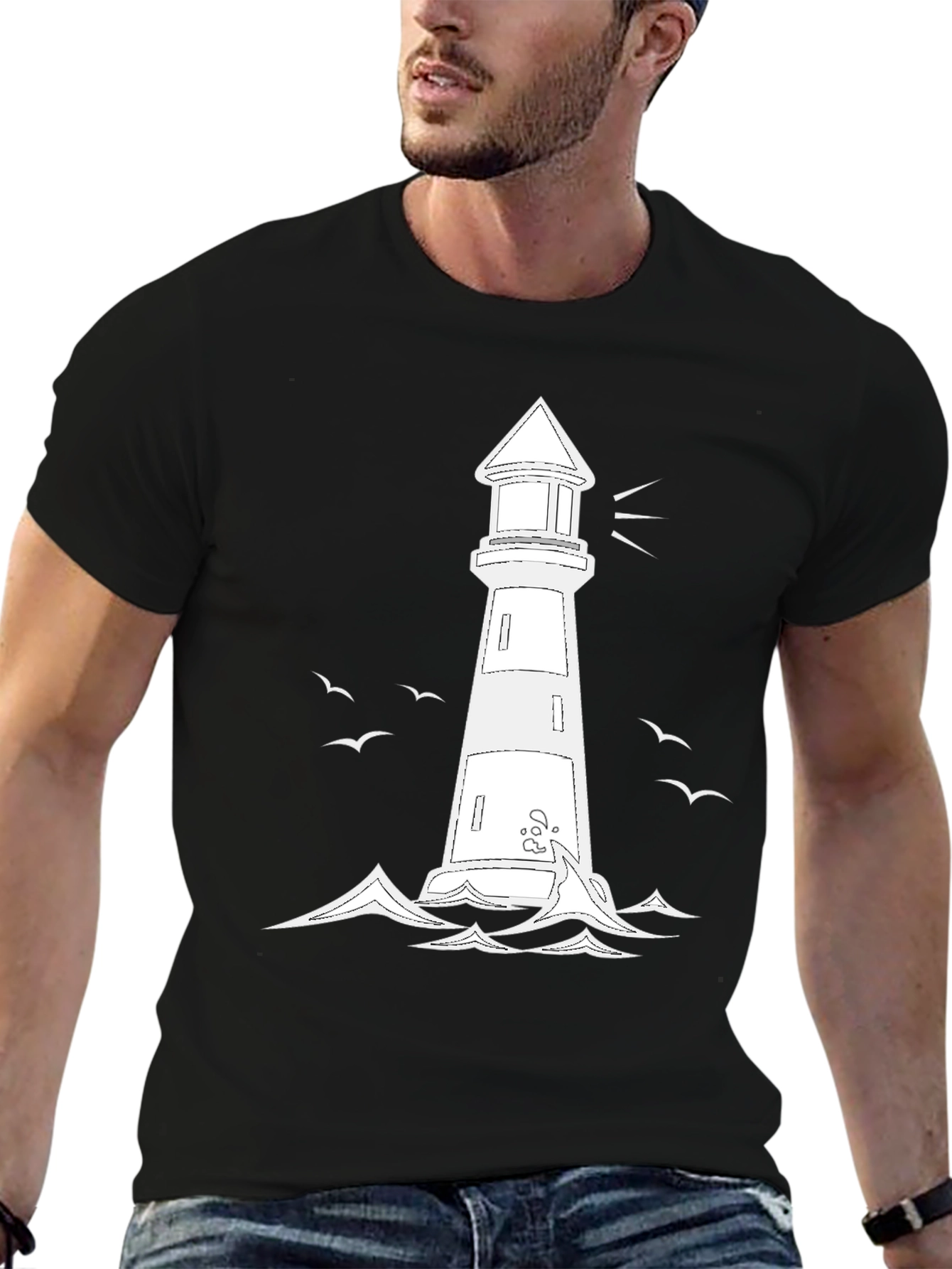 Lighthouse Graphic Tee - Coastal Style