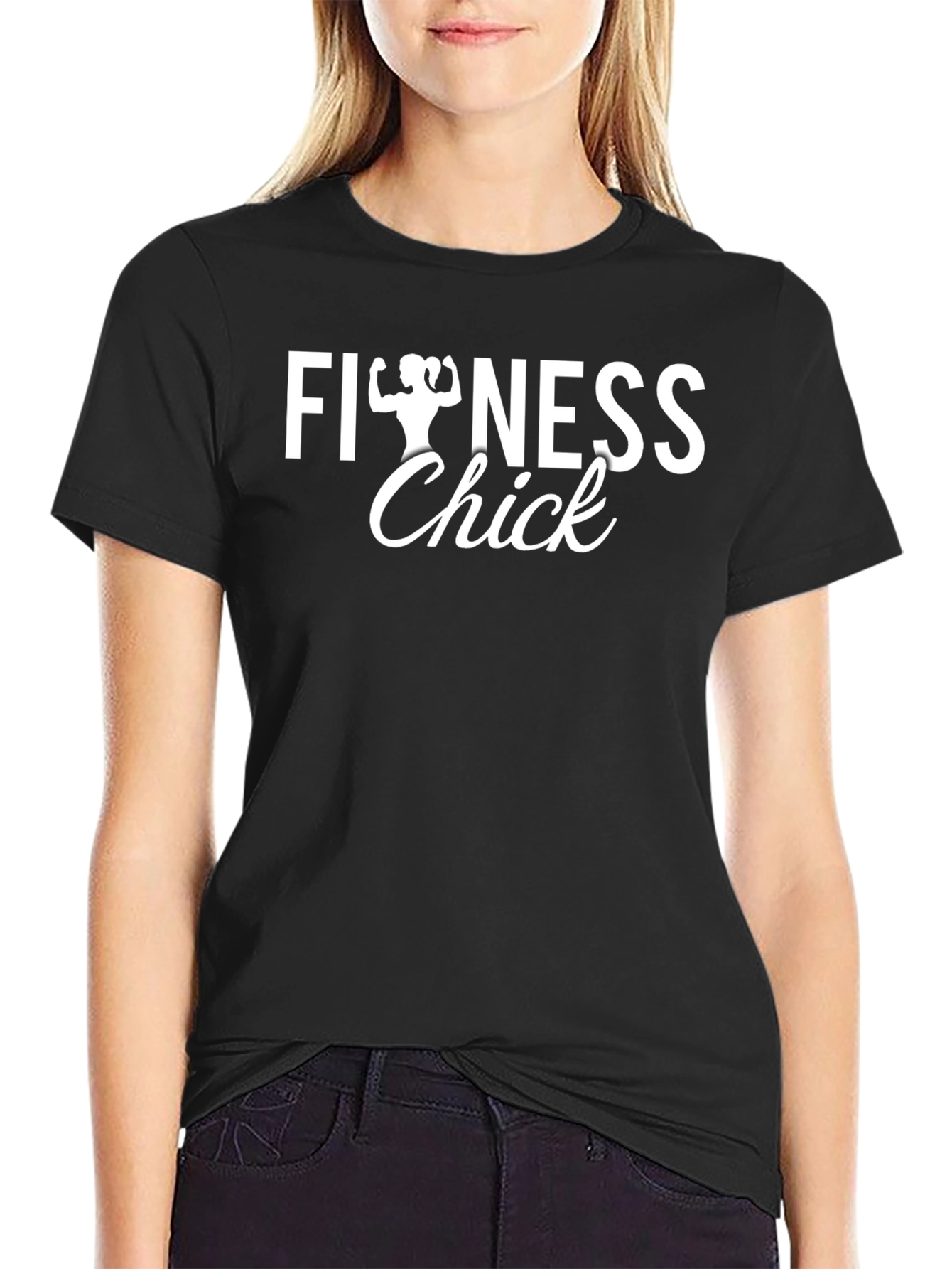 Fitness Chick Black T-Shirt