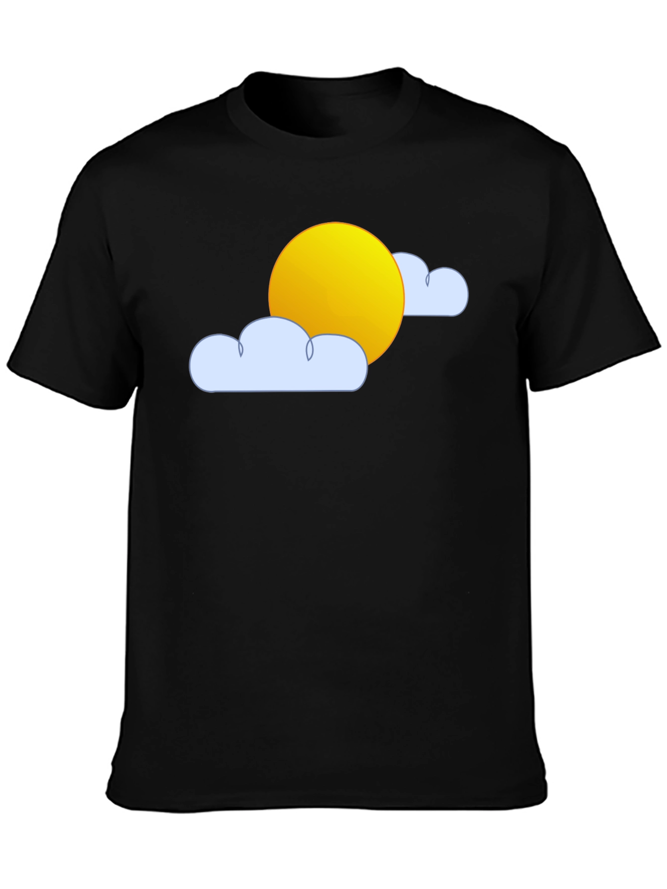Sunny Day Graphic Tee - Black Cotton T-Shirt
