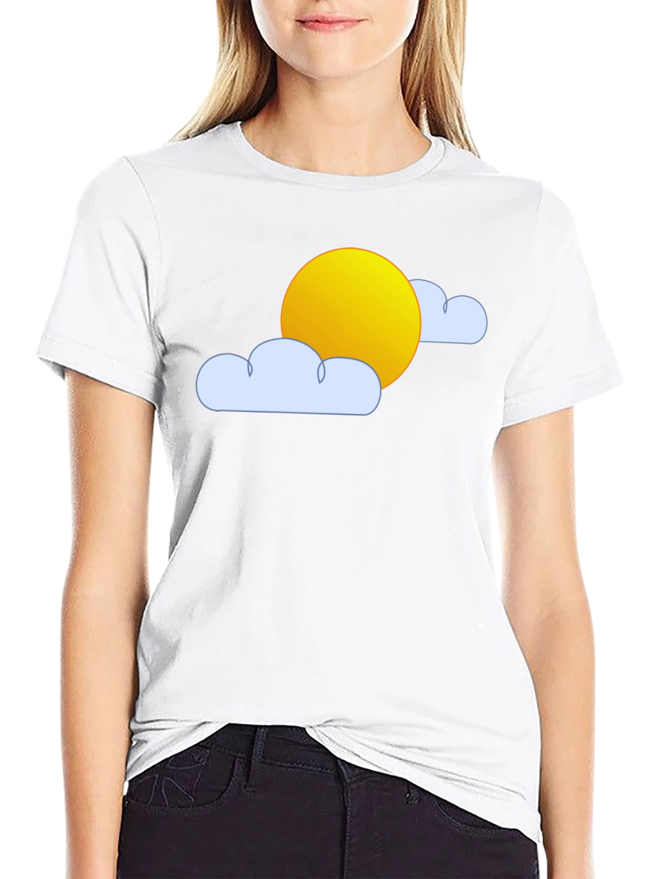 Sunny Day Graphic Tee - Black Cotton T-Shirt