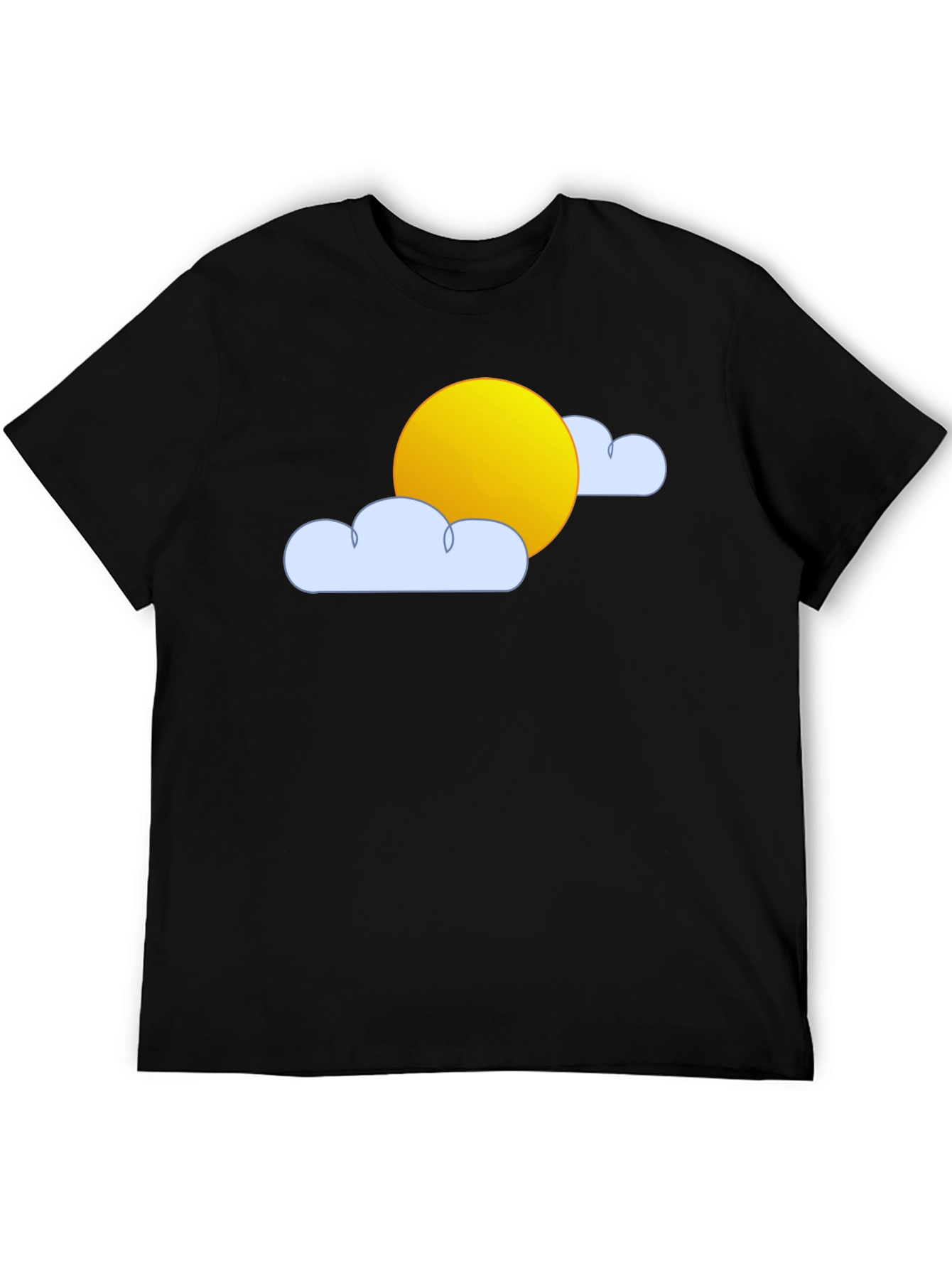 Sunny Day Graphic Tee - Black Cotton T-Shirt