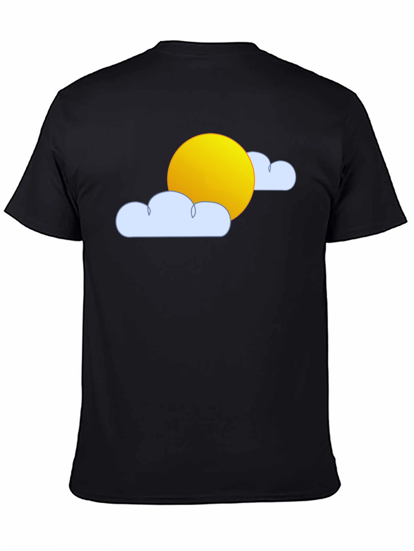 Sunny Day Graphic Tee - Black Cotton T-Shirt