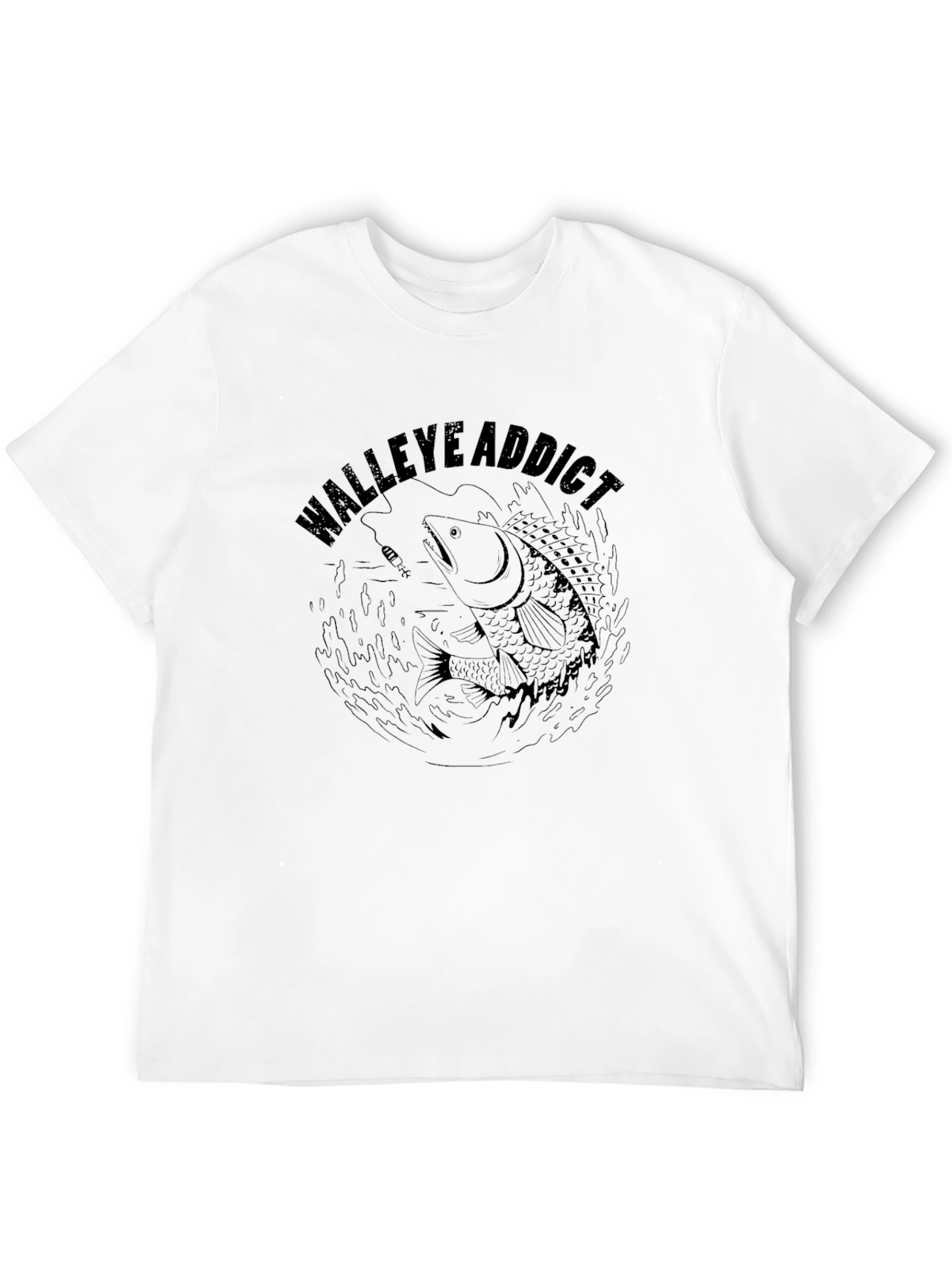 Walleye Addict Graphic T-Shirt - Fishing Enthusiast Tee