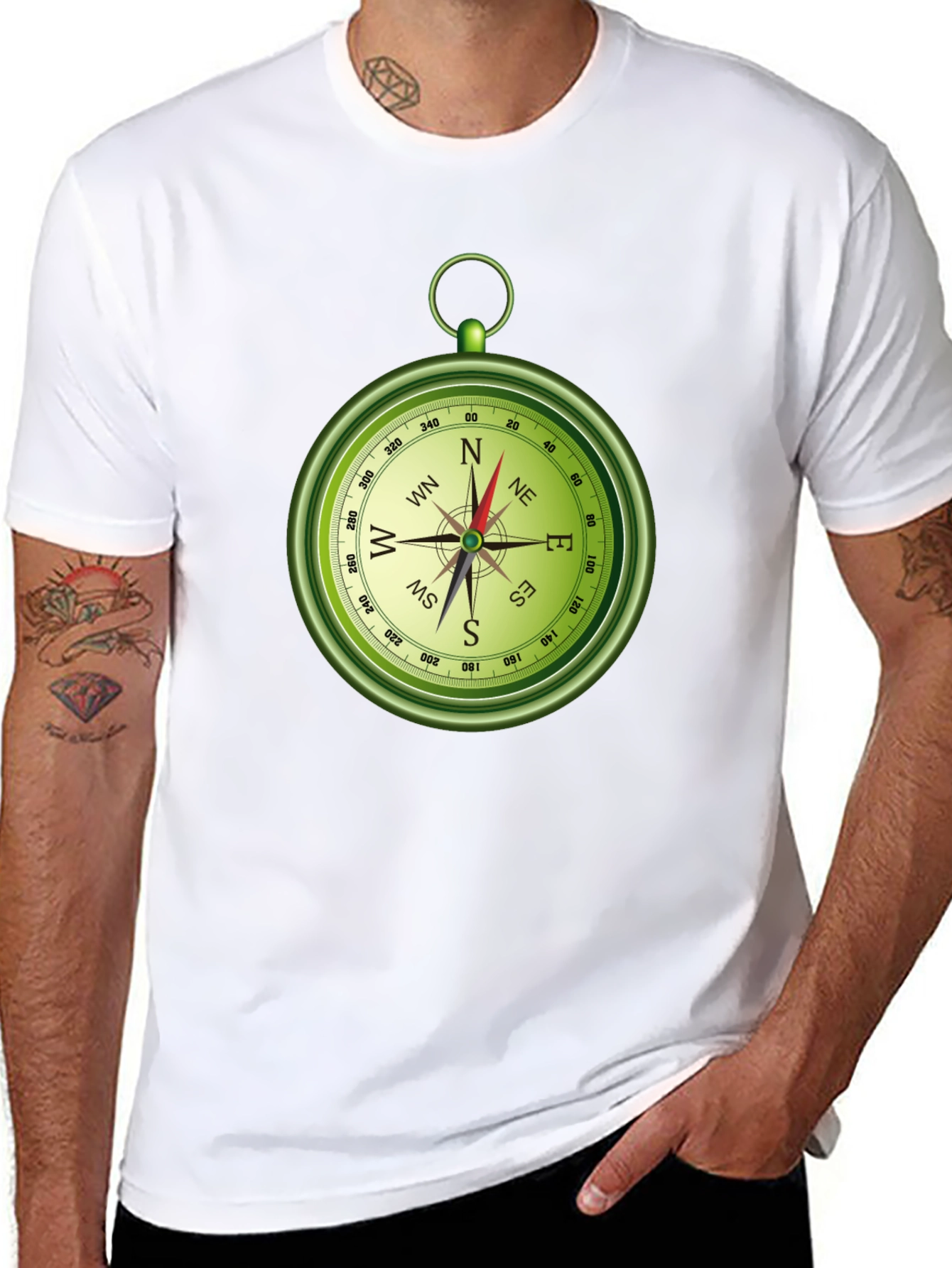 Compass Graphic T-Shirt - Navigation & Adventure Tee