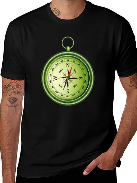 Compass Graphic T-Shirt - Navigation & Adventure Tee