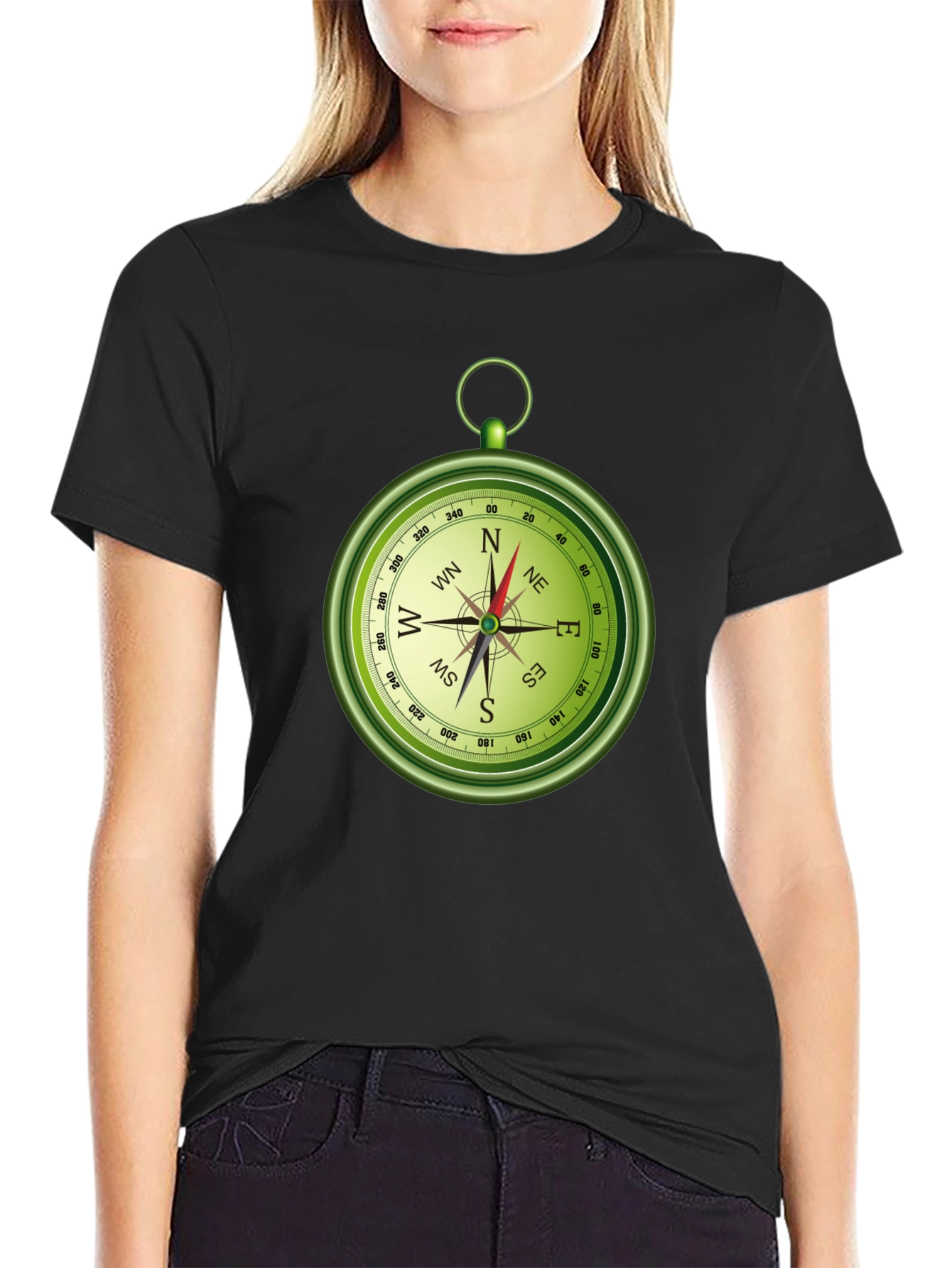 Compass Graphic T-Shirt - Navigation & Adventure Tee