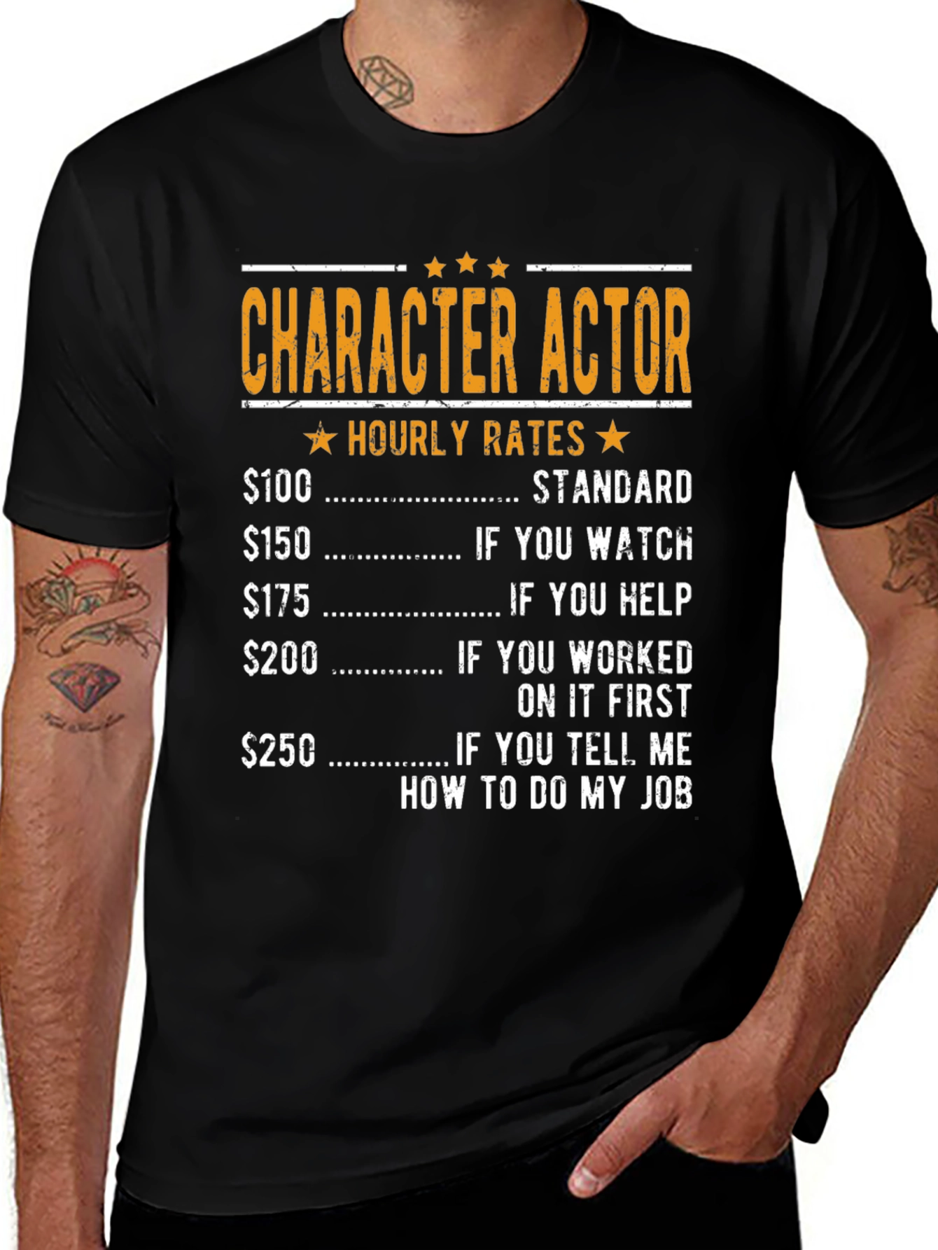 Character Actor Hourly Rates Graphic T-Shirt