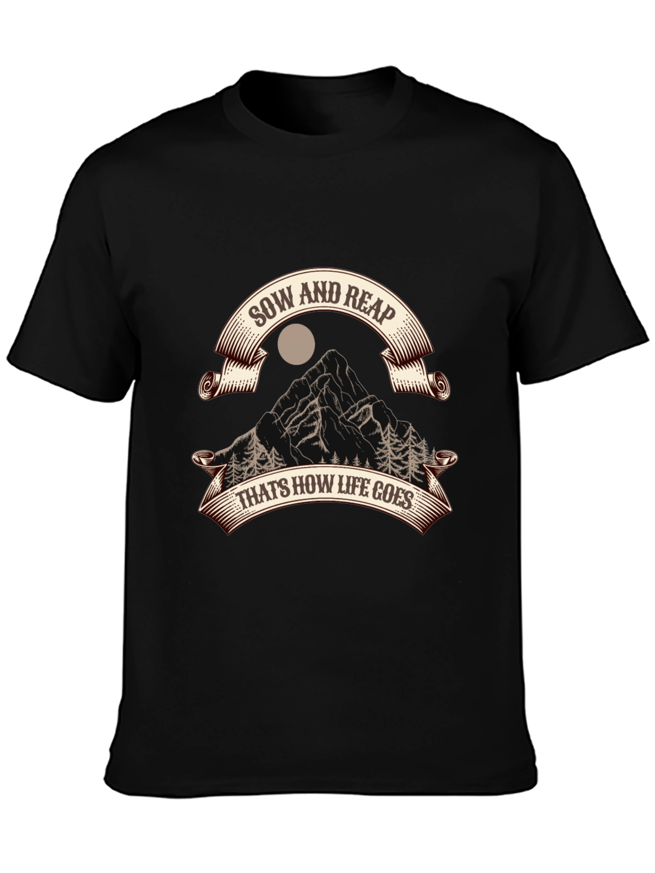 Sow and Reap Black Graphic Tee