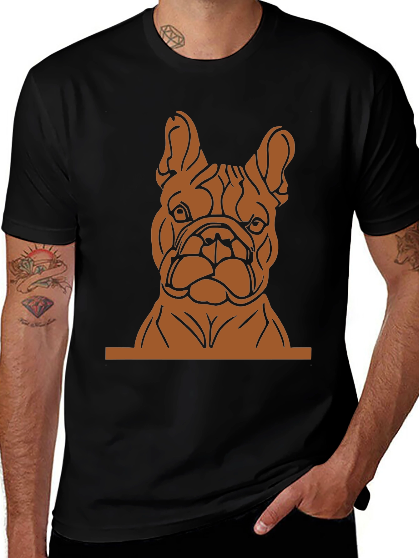 French Bulldog Graphic Tee - Black