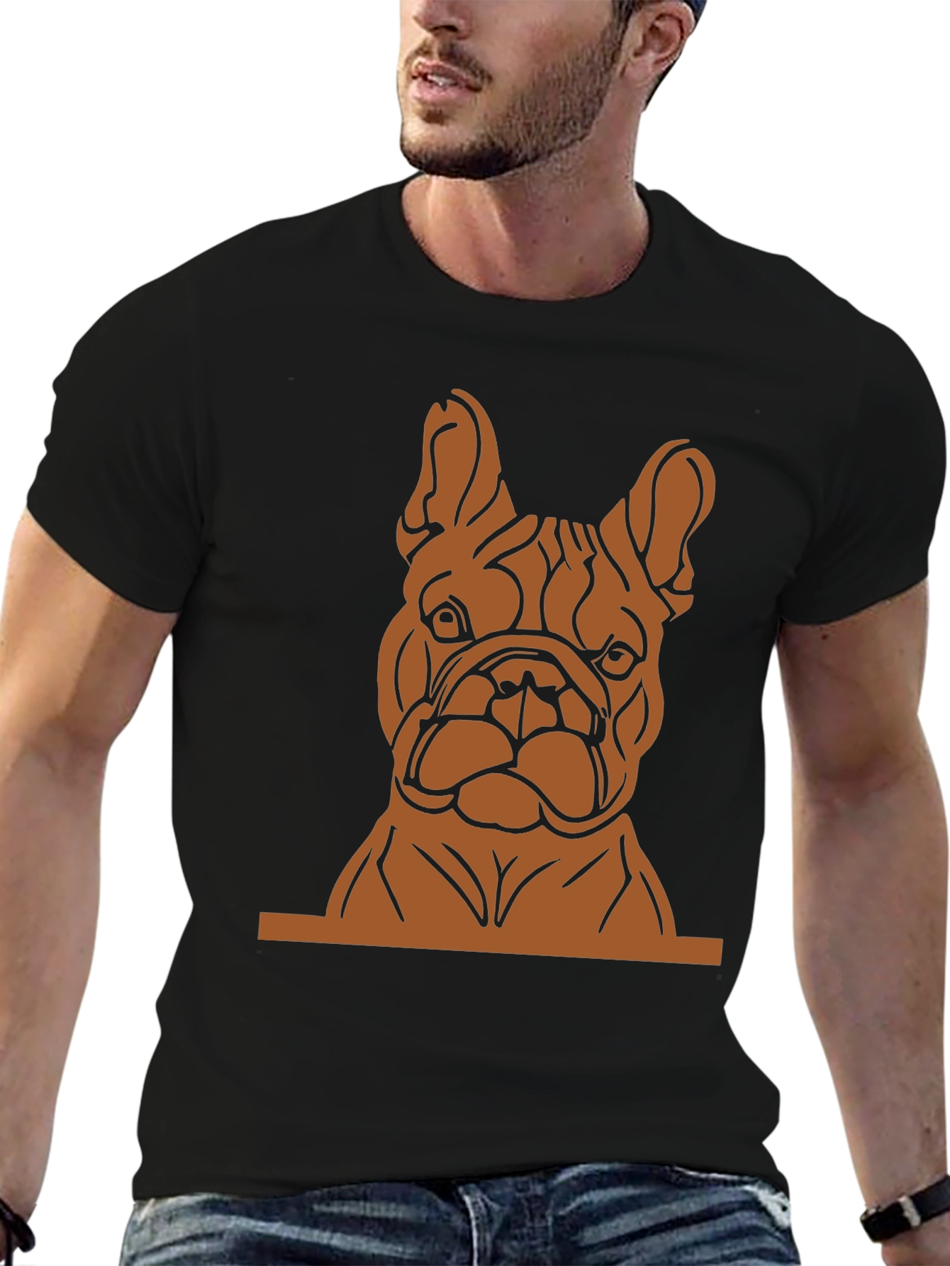French Bulldog Graphic Tee - Black