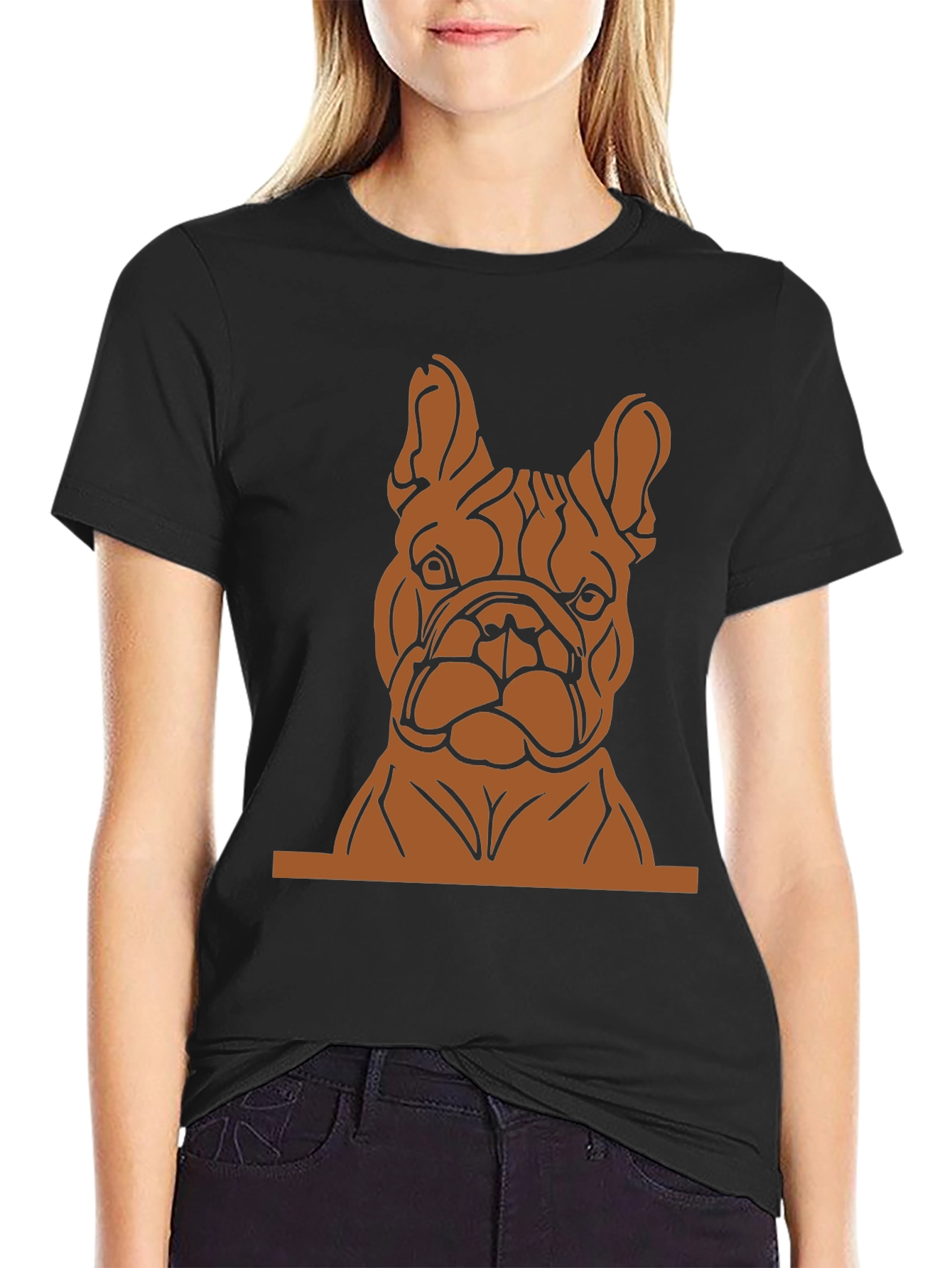 French Bulldog Graphic Tee - Black