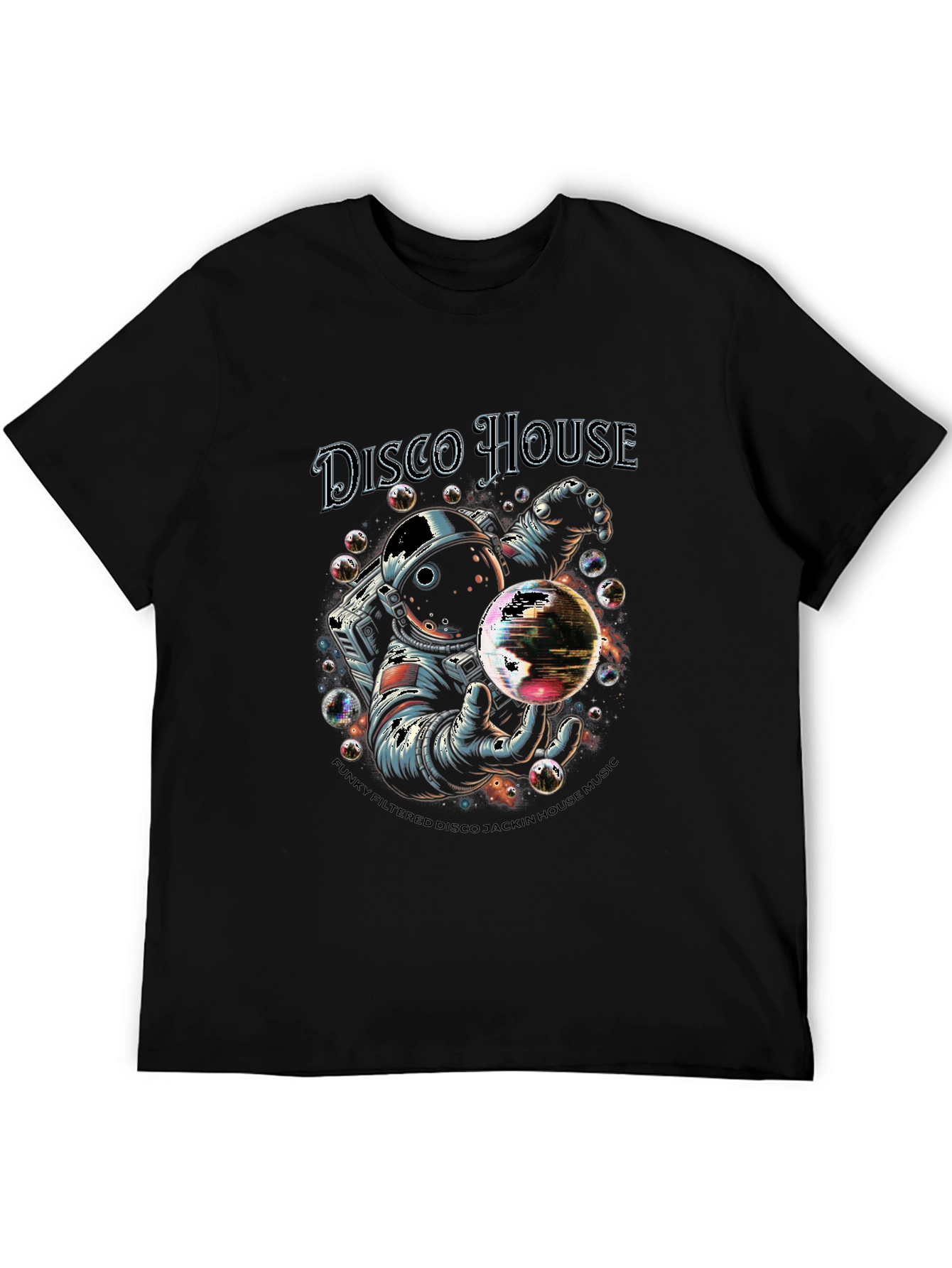 Disco House Astronaut Graphic T-Shirt
