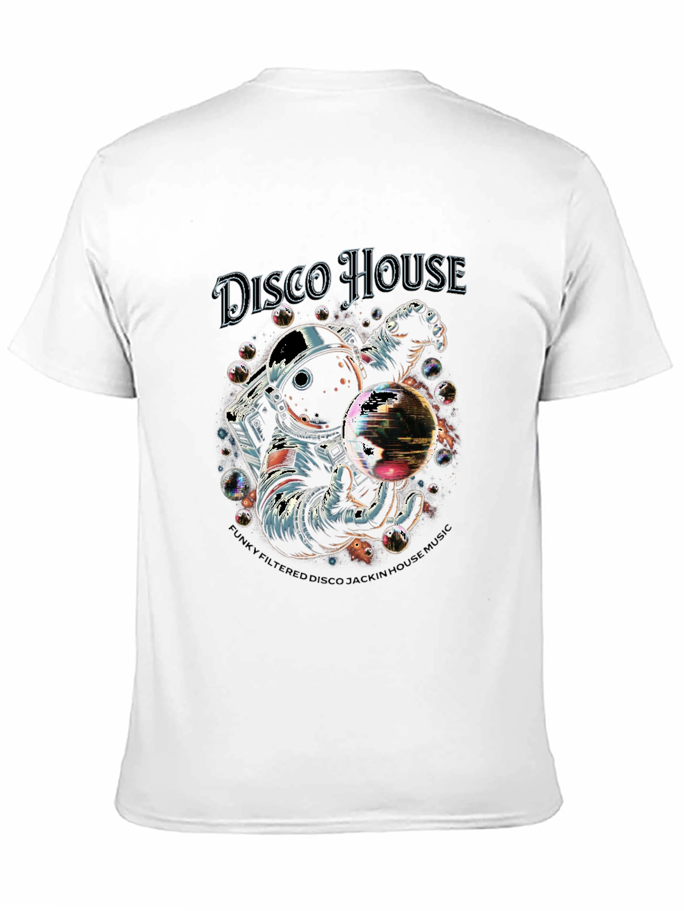 Disco House Astronaut Graphic T-Shirt