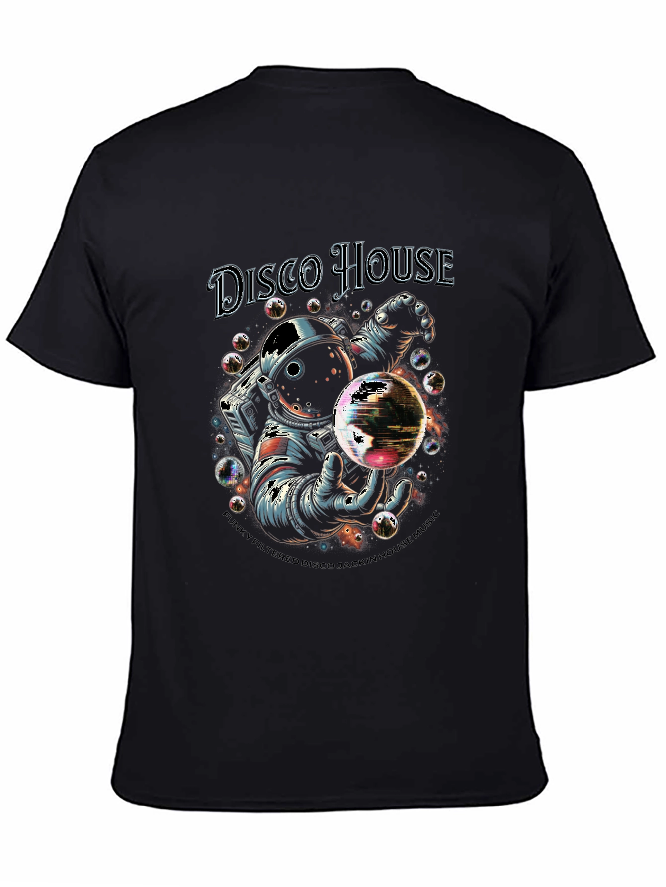 Disco House Astronaut Graphic T-Shirt