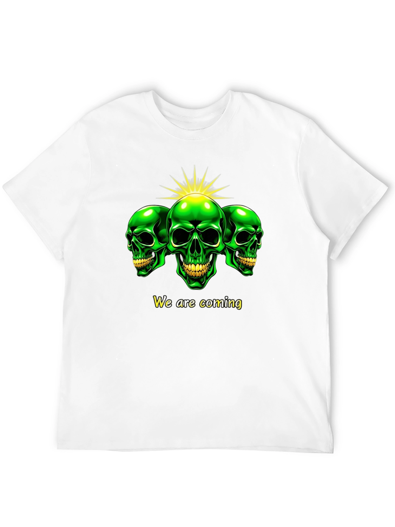 Green Skull T-Shirt - We are coming