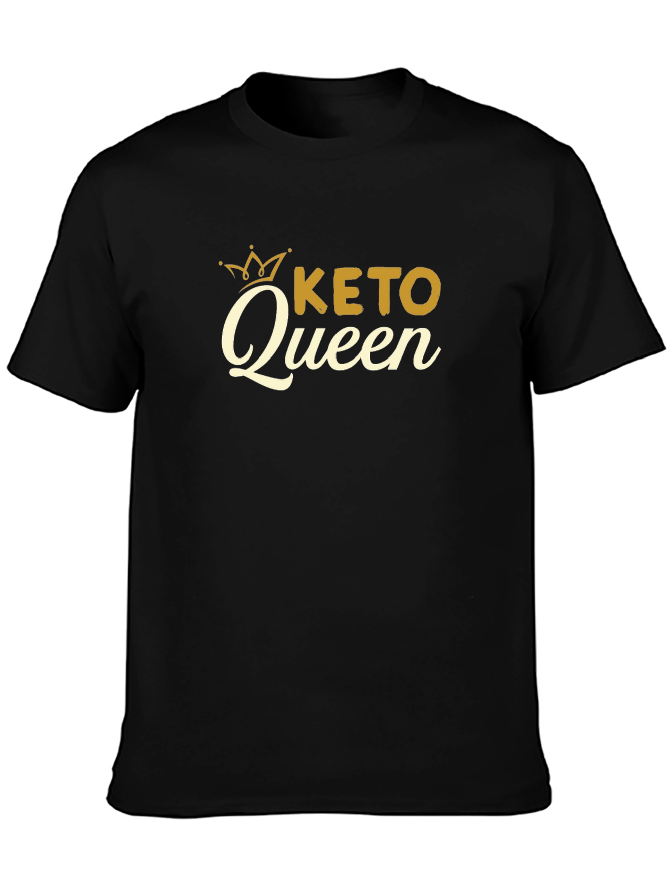 Keto Queen Black T-Shirt - Womens Keto Lifestyle Tee