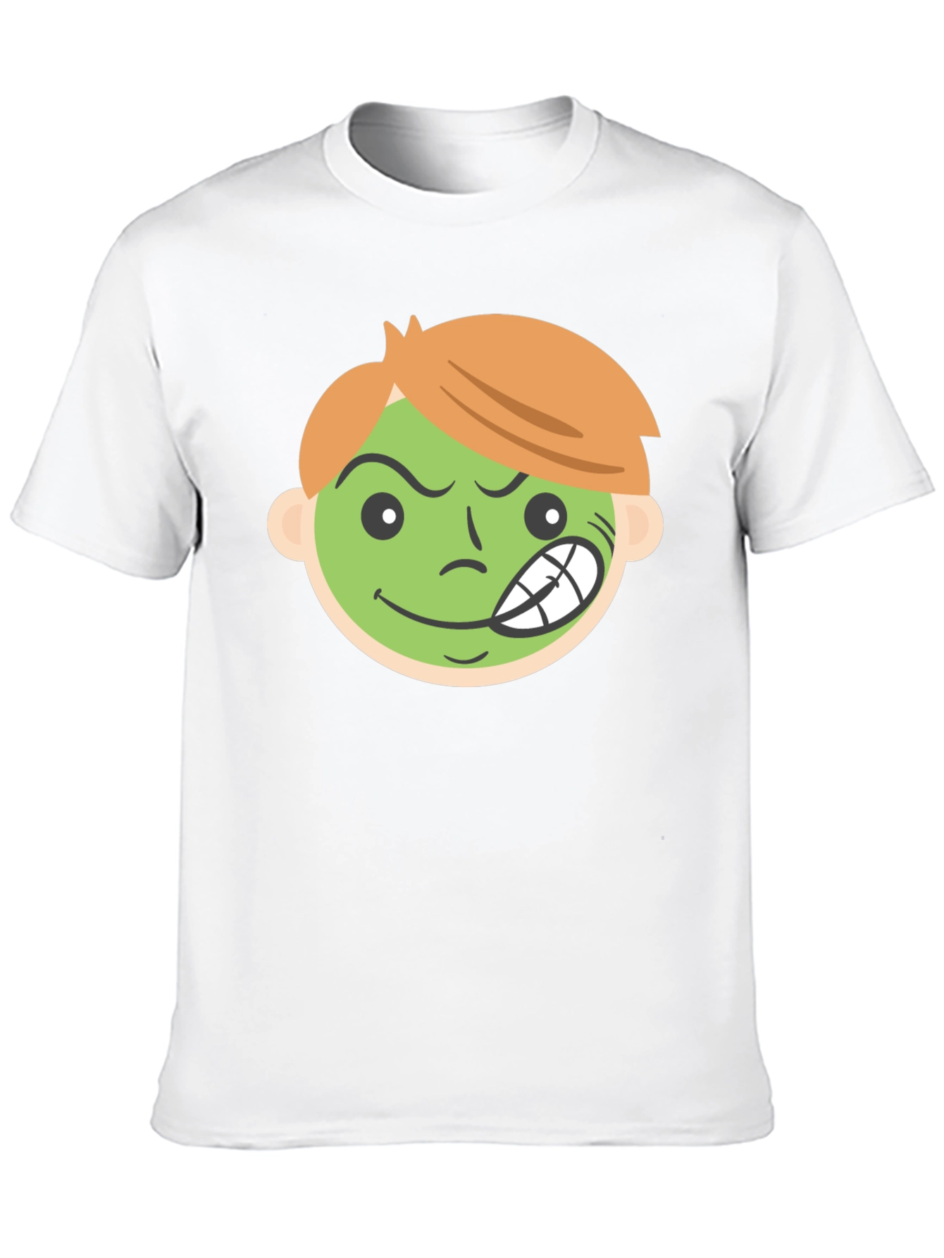 Cartoon Grin Black T-Shirt