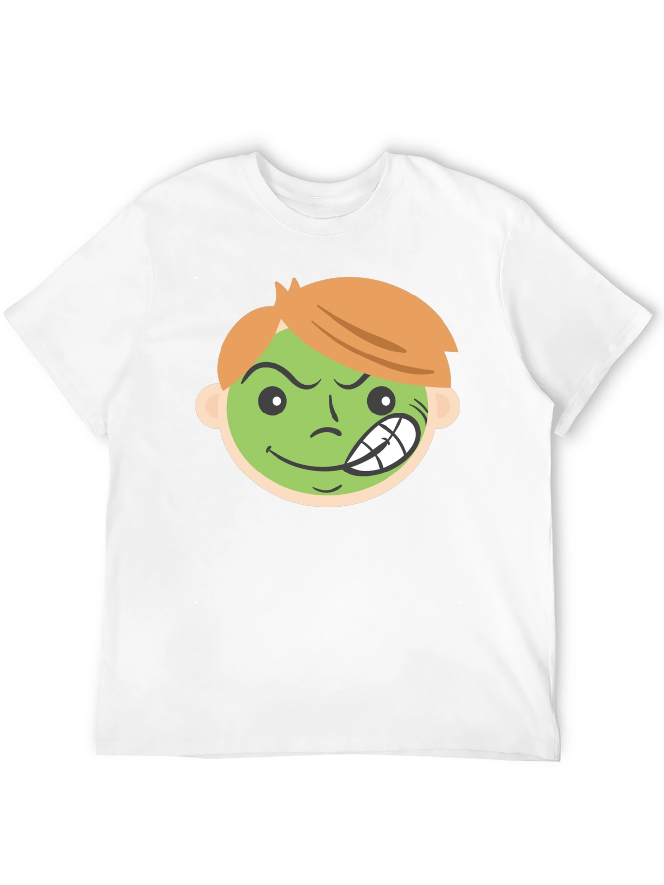 Cartoon Grin Black T-Shirt