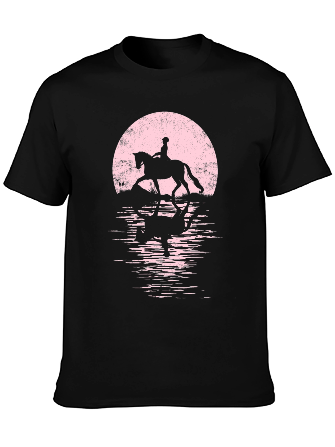 Equestrian Moon T-Shirt - Horse Riding Silhouette