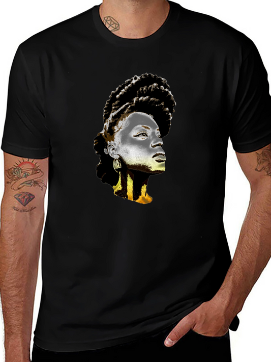 Graphic T-Shirt - Artistic Afro Woman Print