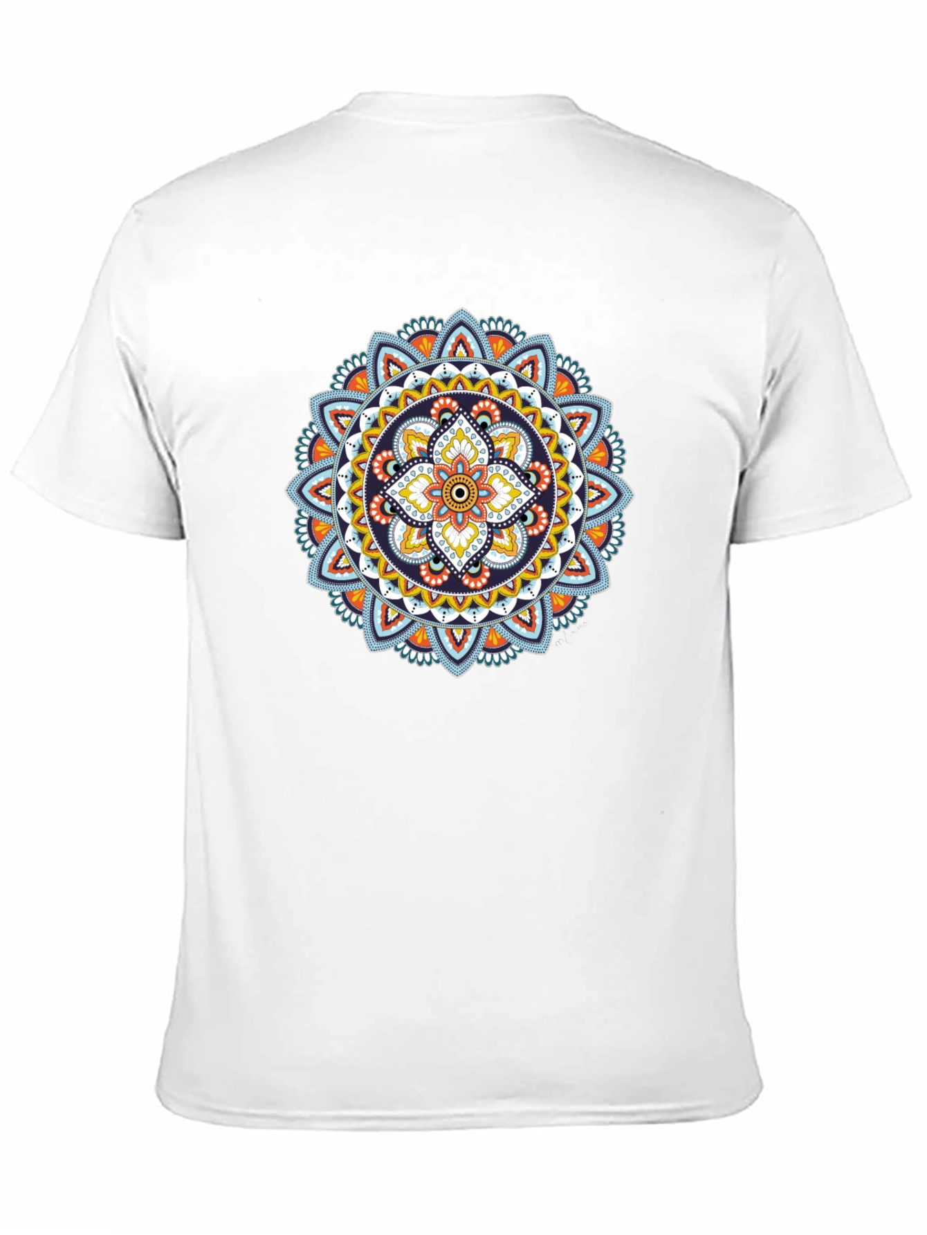 Mandala Print Black T-Shirt - Casual & Stylish