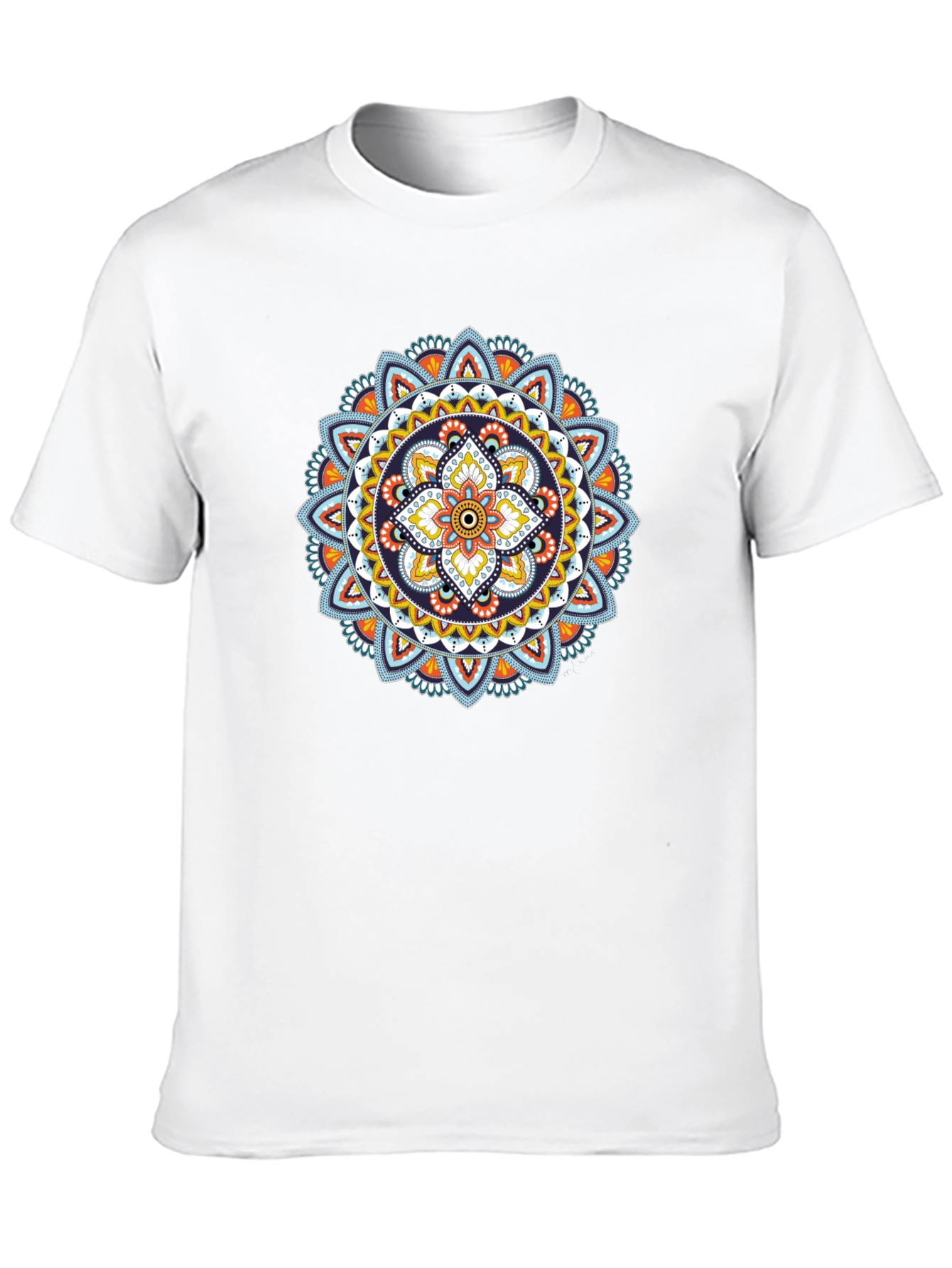 Mandala Print Black T-Shirt - Casual & Stylish