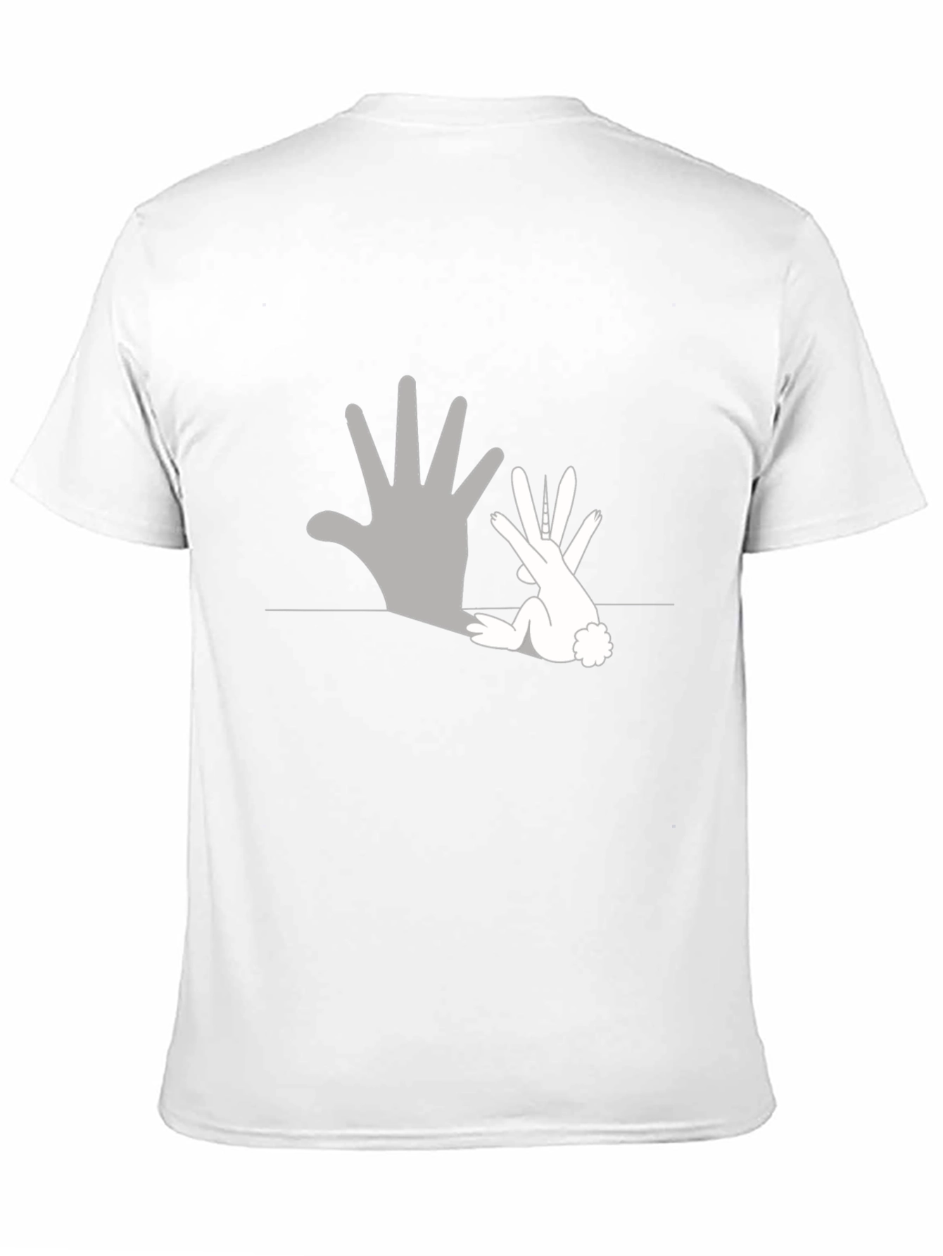 Rabbit Shadow T-Shirt - Black Cotton Tee