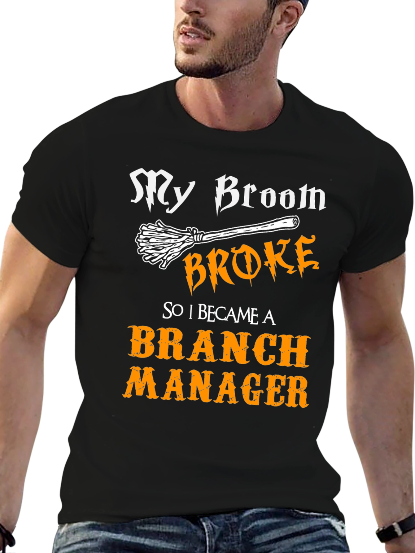 My Broom Broke Branch Manager Graphic T-Shirt