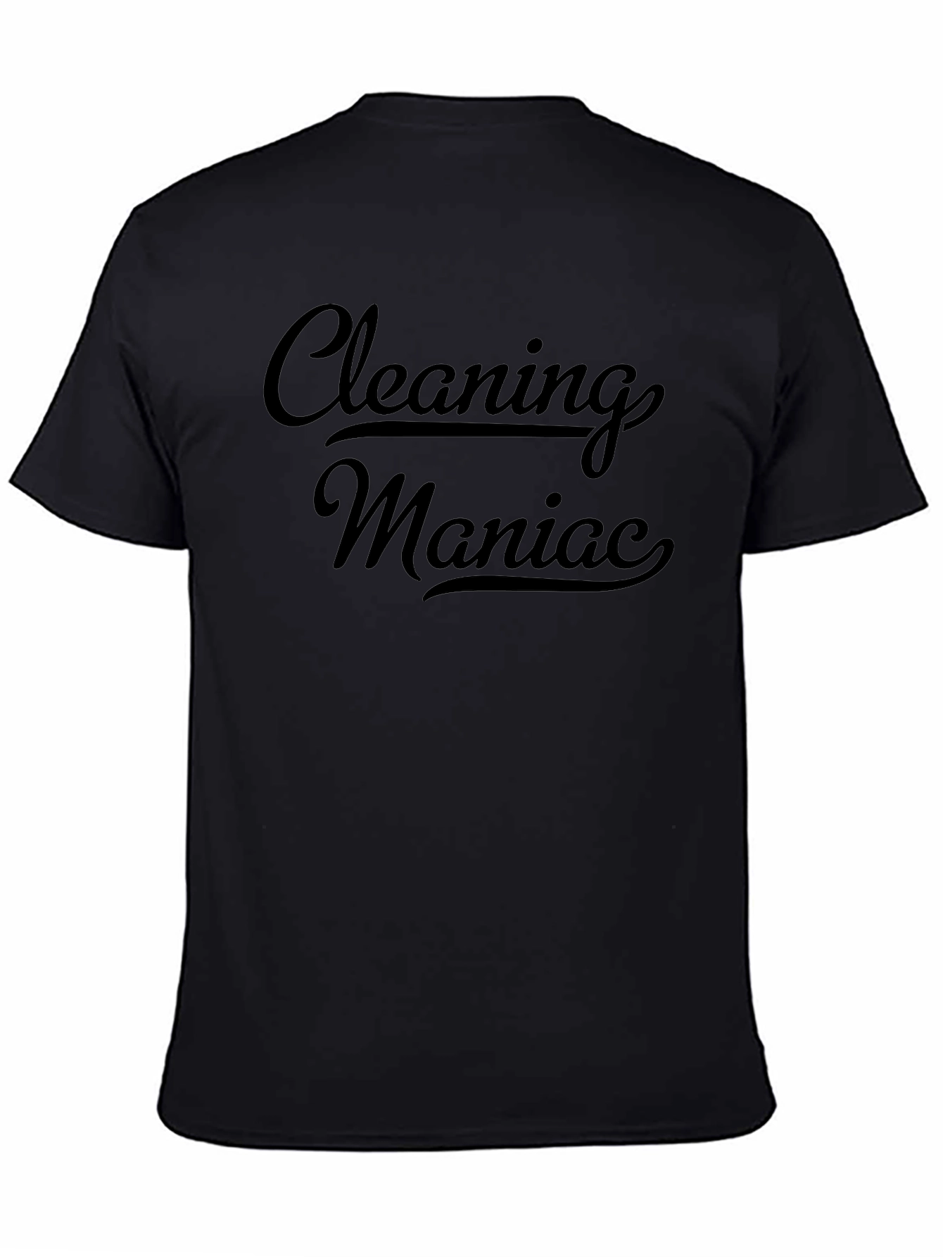 Cleaning Maniac Black Graphic T-Shirt