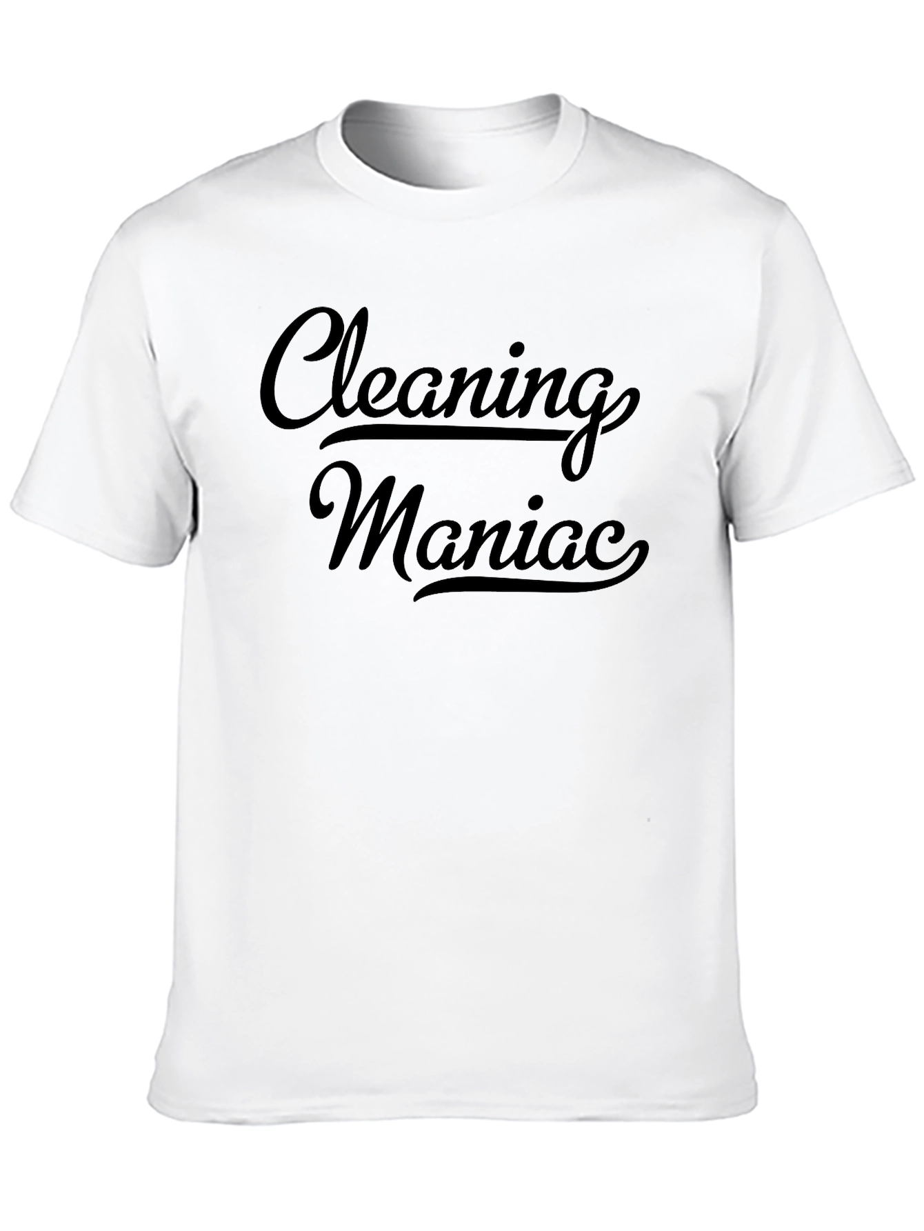 Cleaning Maniac Black Graphic T-Shirt