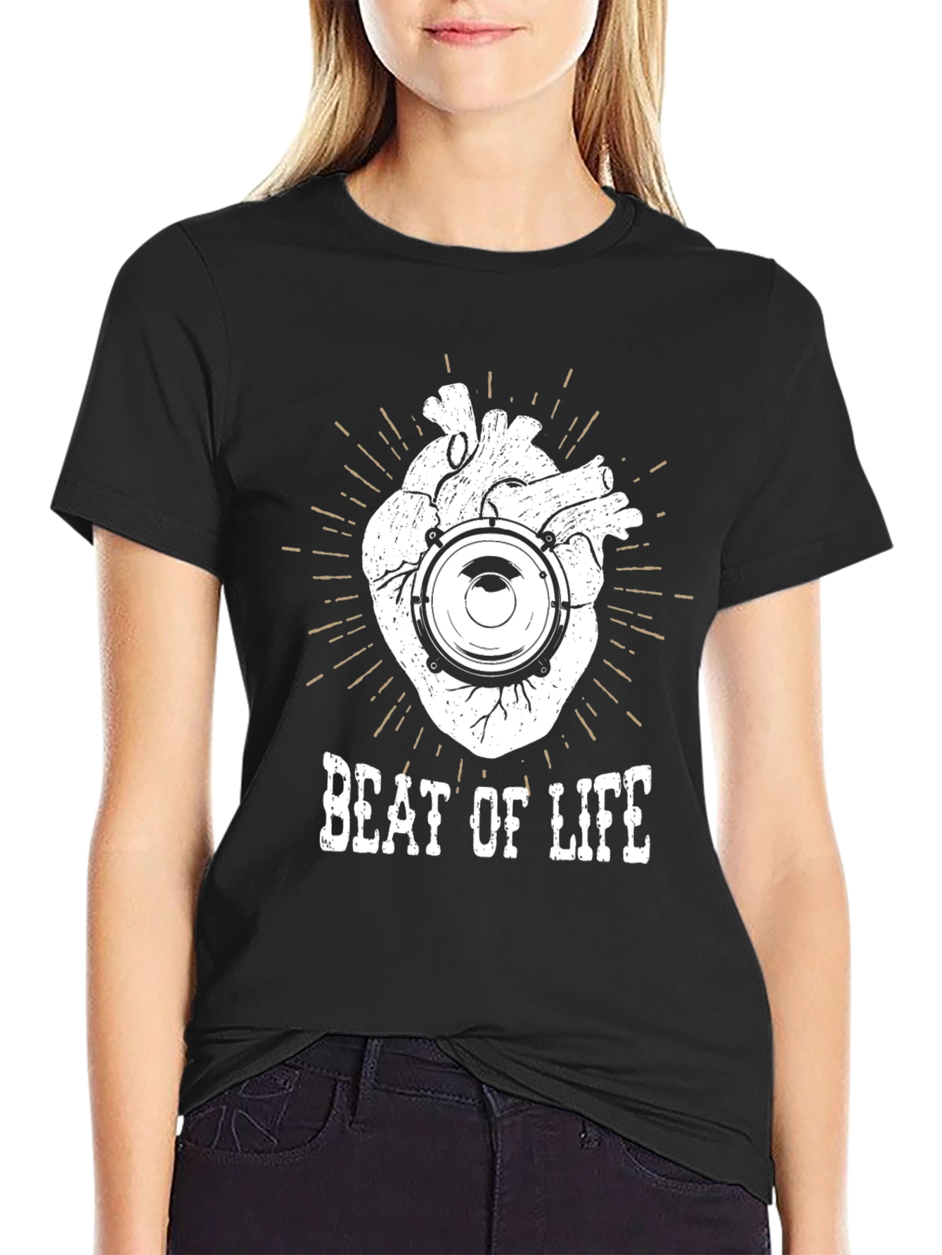 Beat of Life Graphic Tee - Music Lover Shirt