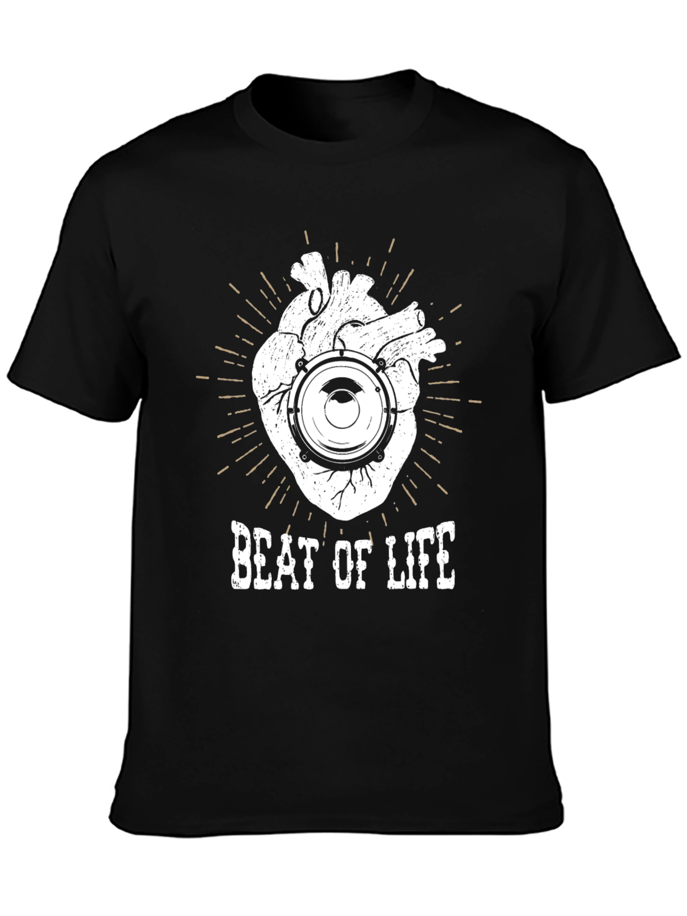 Beat of Life Graphic Tee - Music Lover Shirt