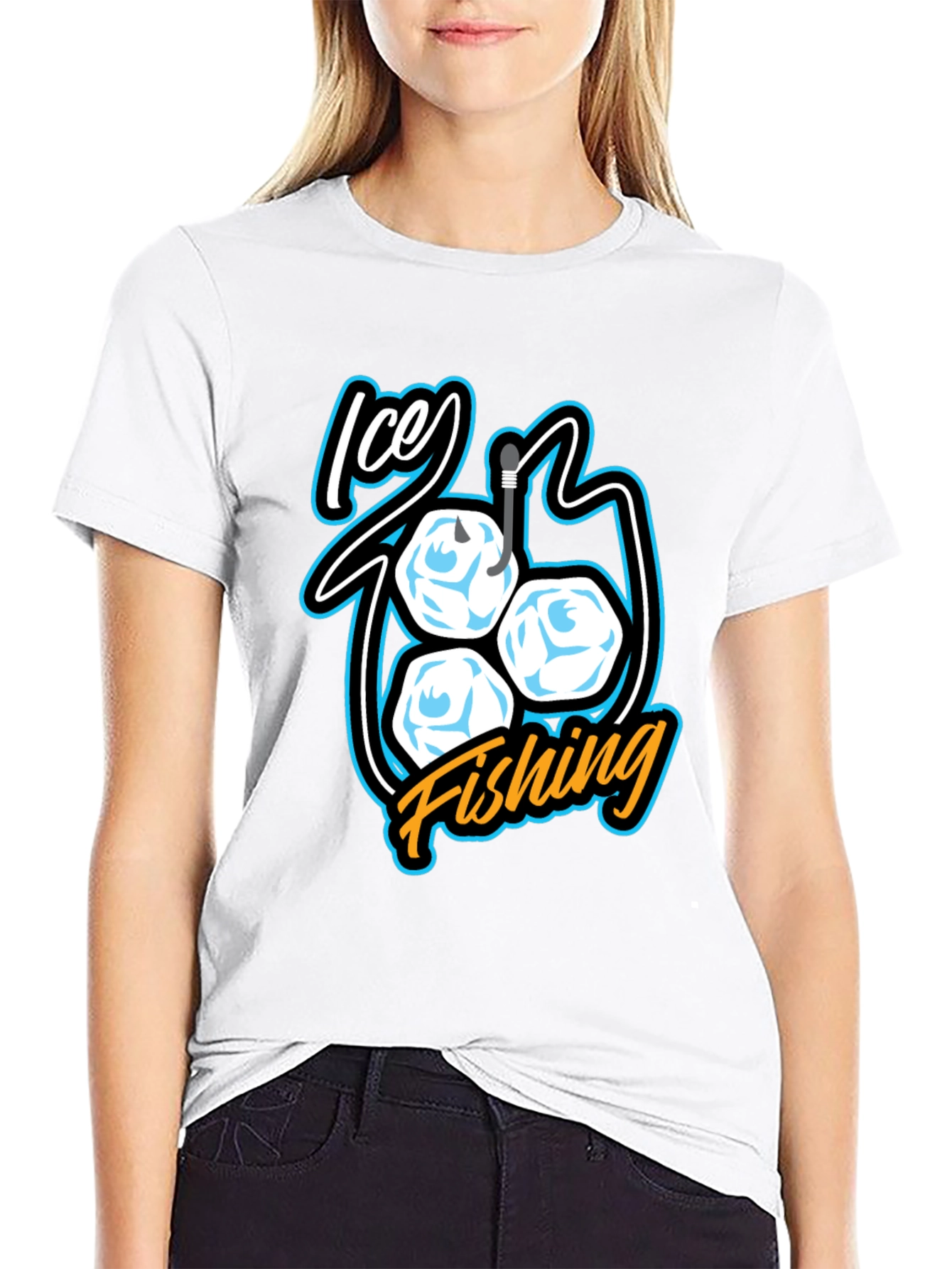Ice Fishing T-Shirt - Cool Angler Design