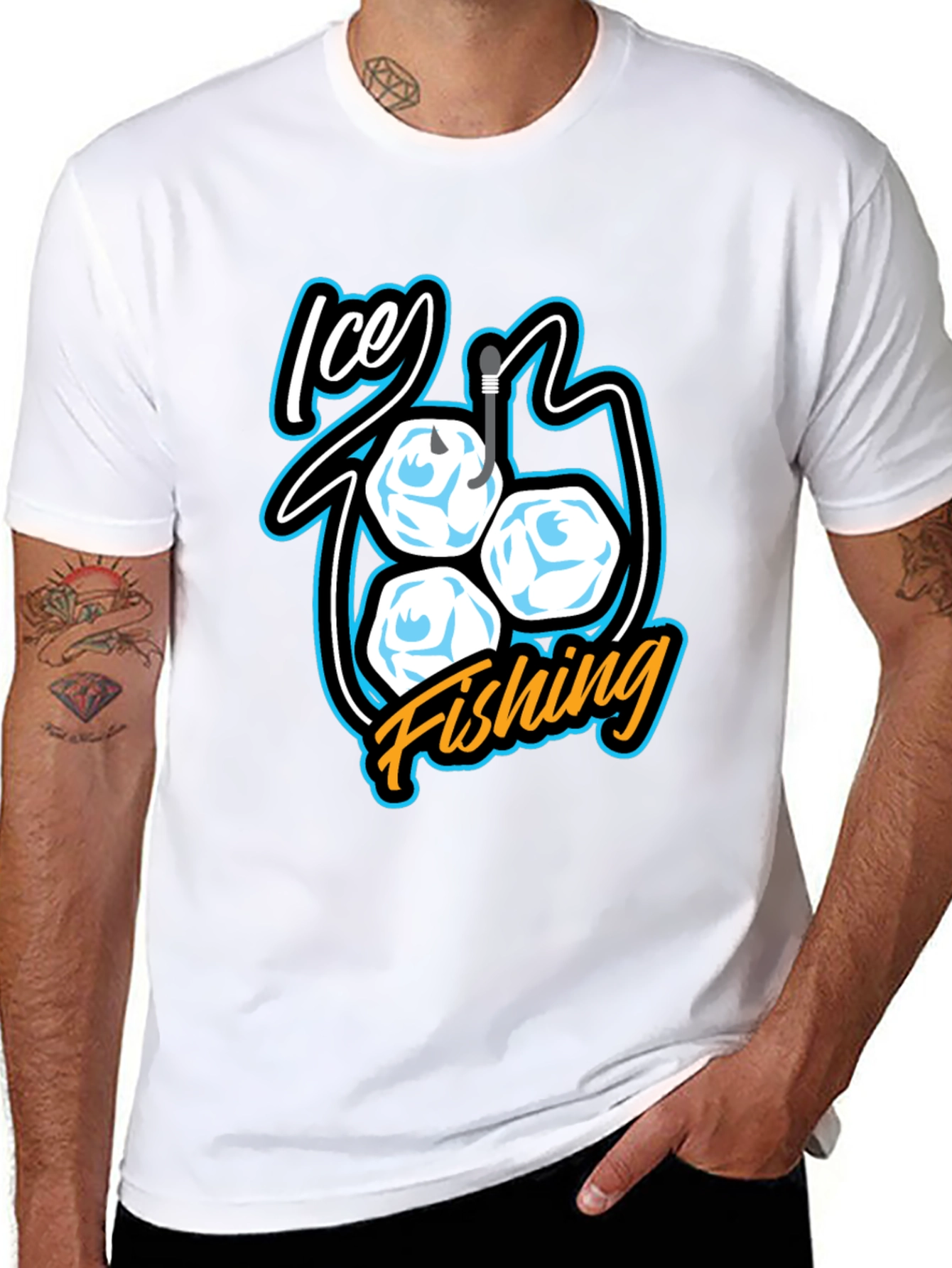 Ice Fishing T-Shirt - Cool Angler Design