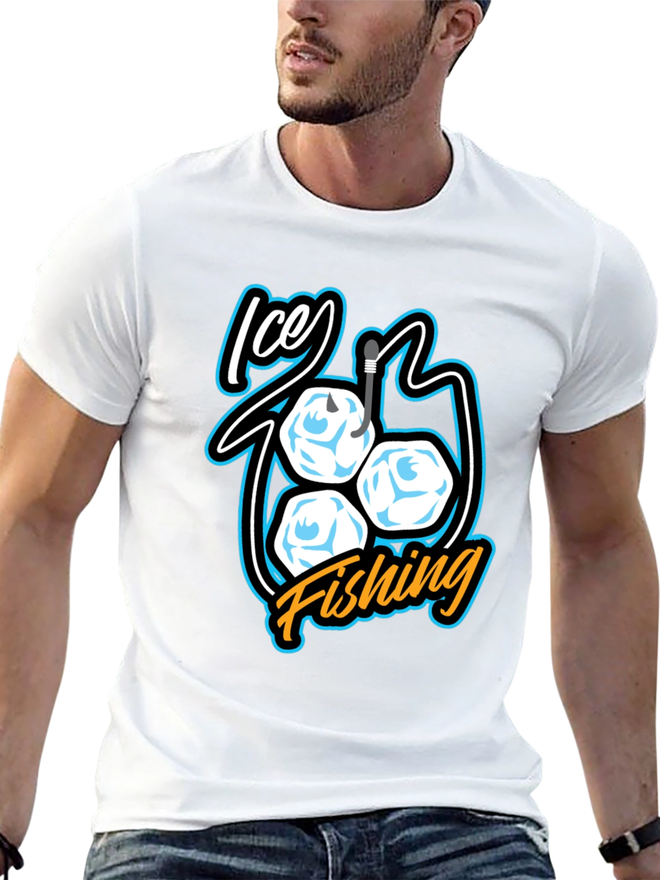 Ice Fishing T-Shirt - Cool Angler Design