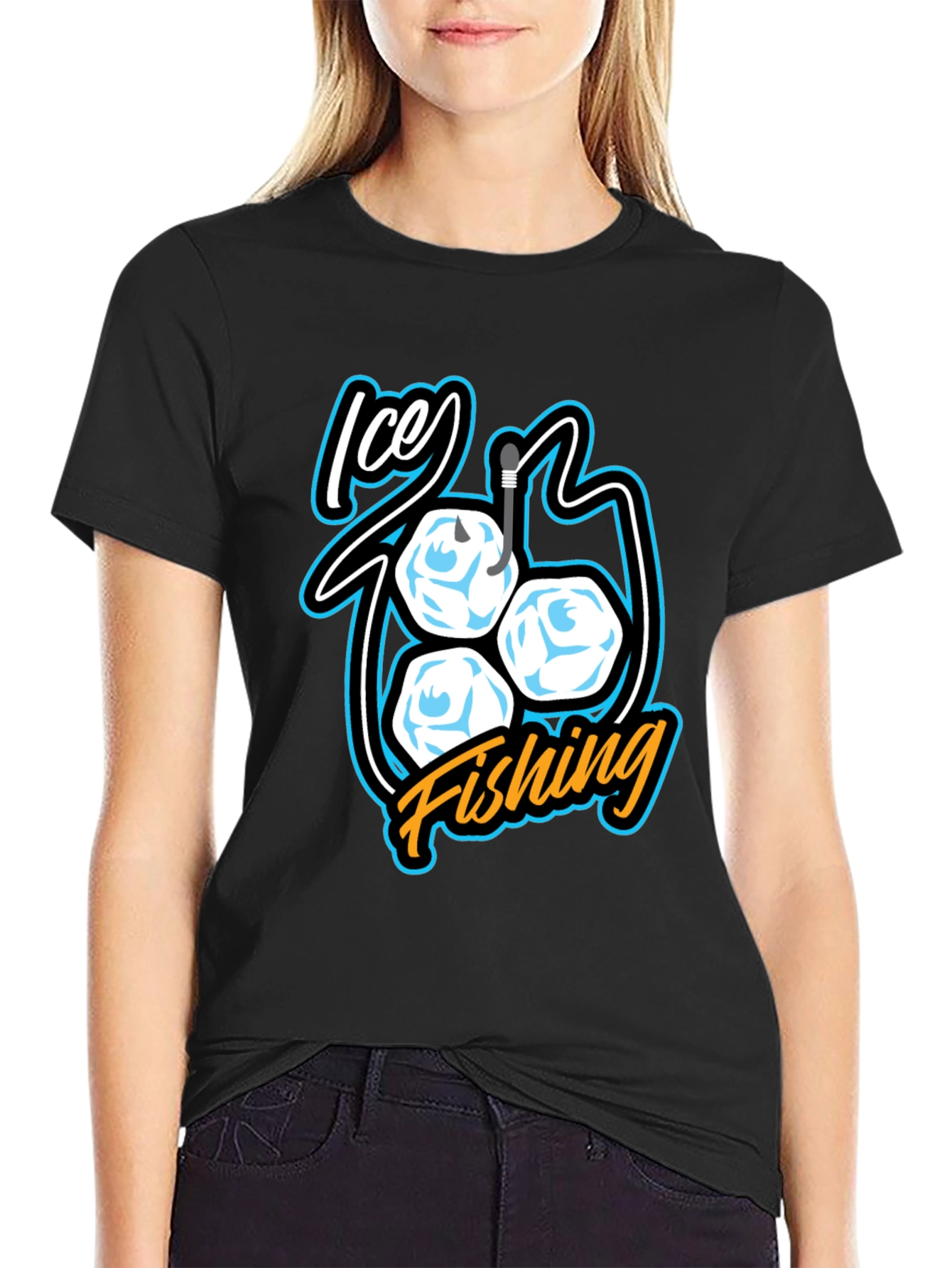 Ice Fishing T-Shirt - Cool Angler Design