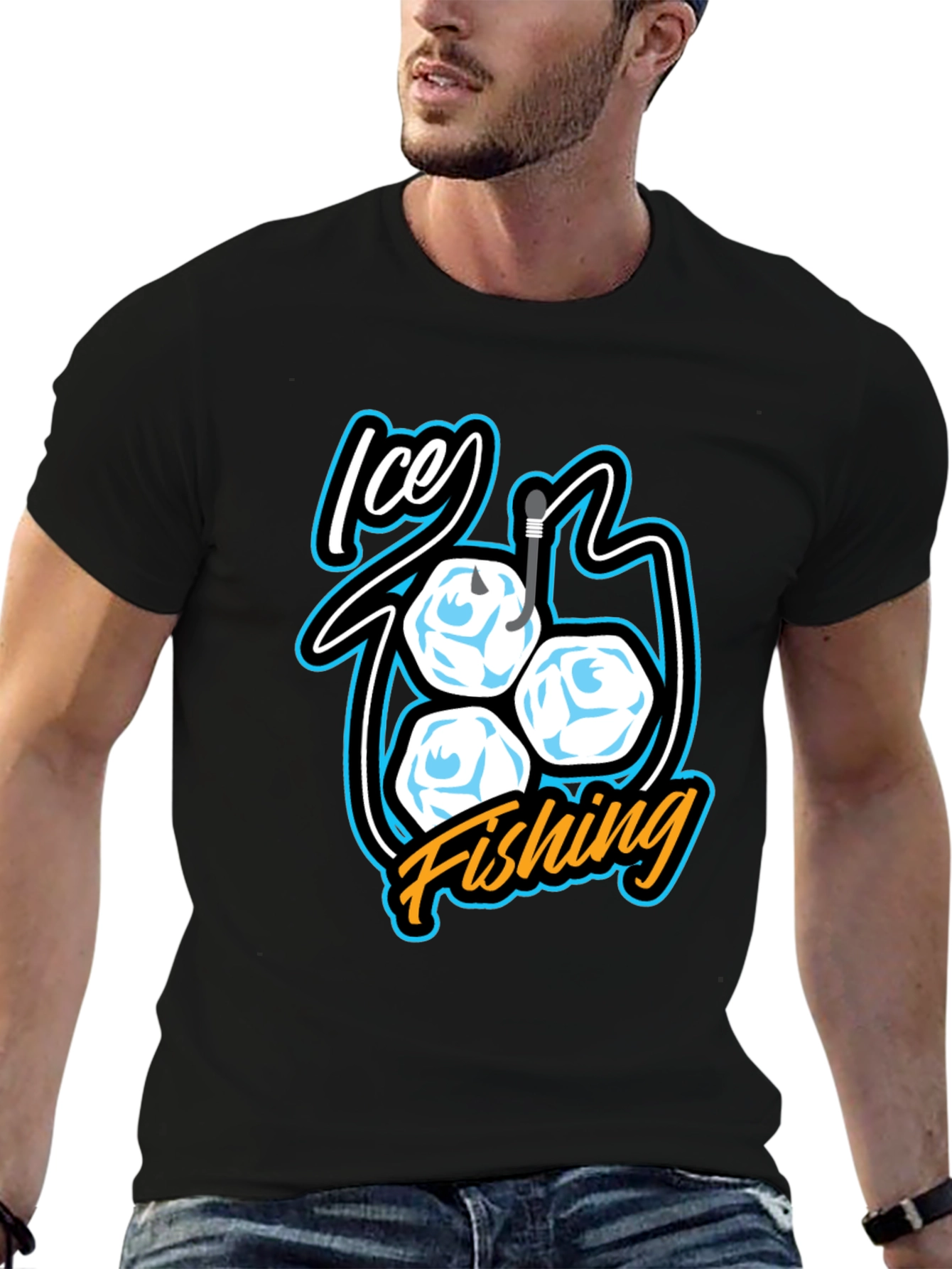 Ice Fishing T-Shirt - Cool Angler Design