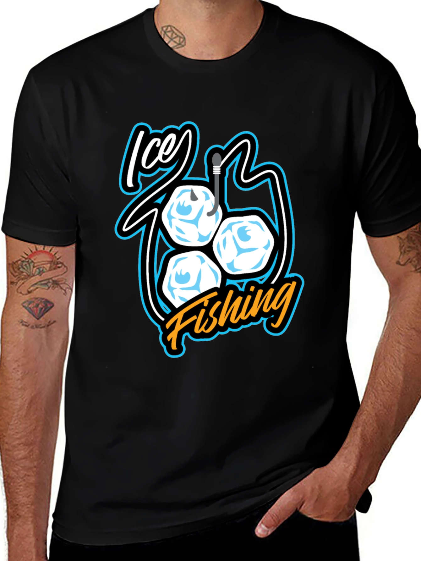 Ice Fishing T-Shirt - Cool Angler Design