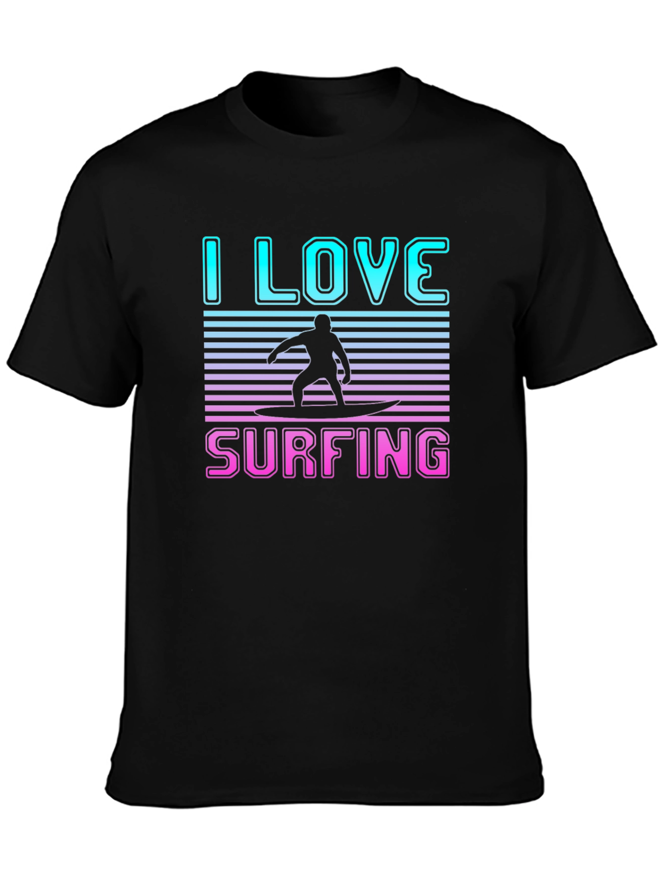 I Love Surfing Graphic T-Shirt