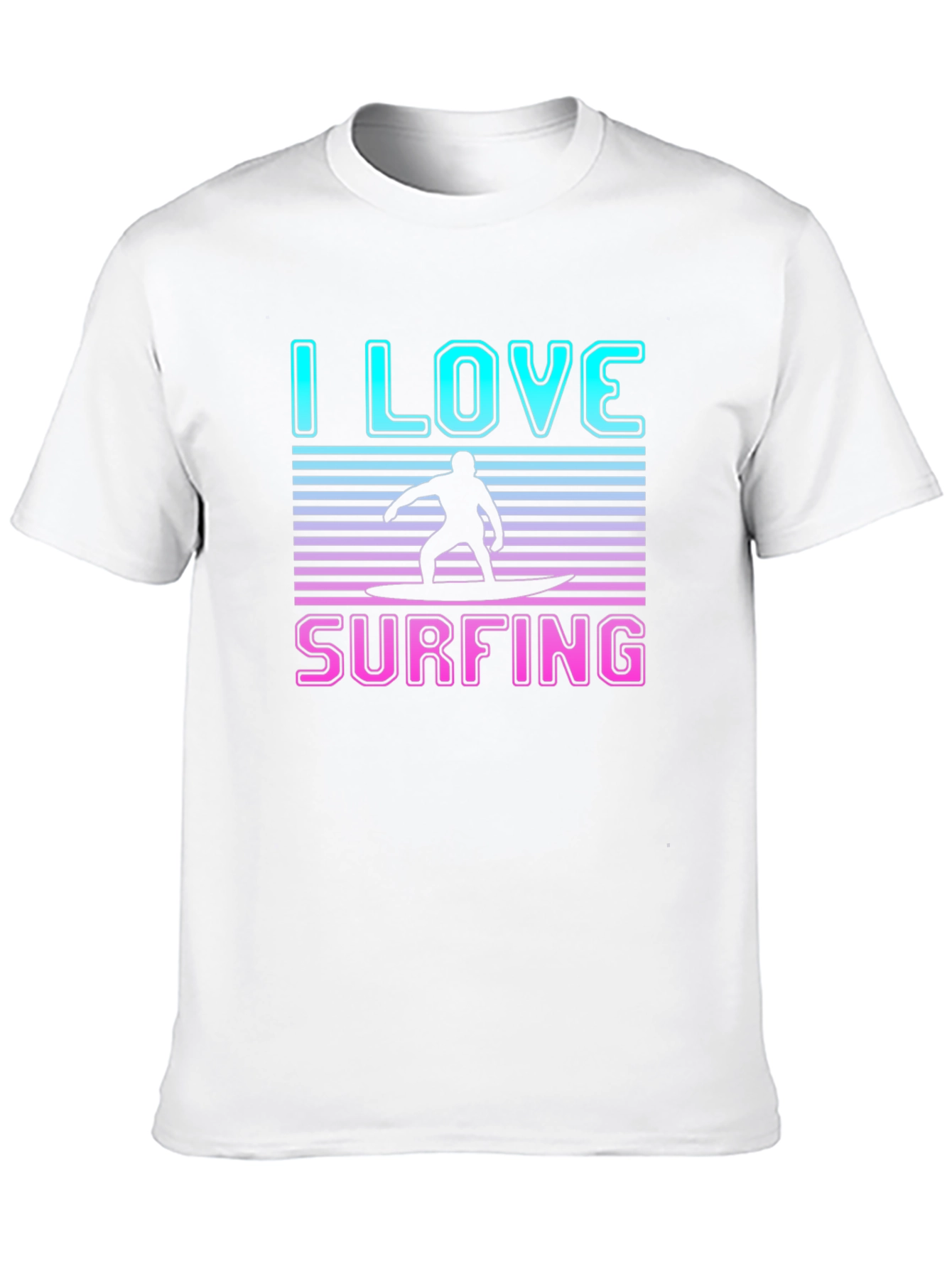 I Love Surfing Graphic T-Shirt