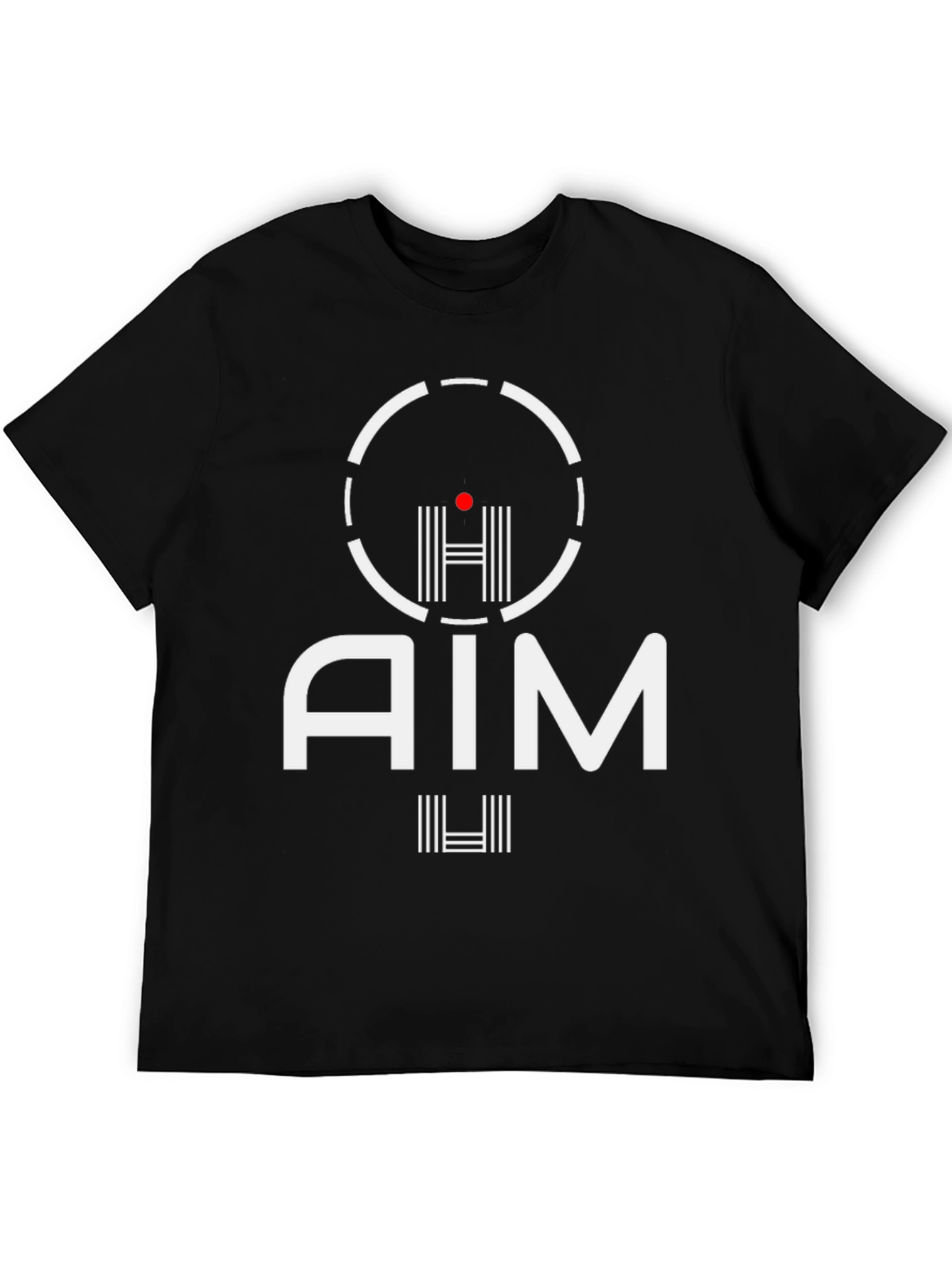 AIM Graphic Tee - Black Crew Neck T-Shirt